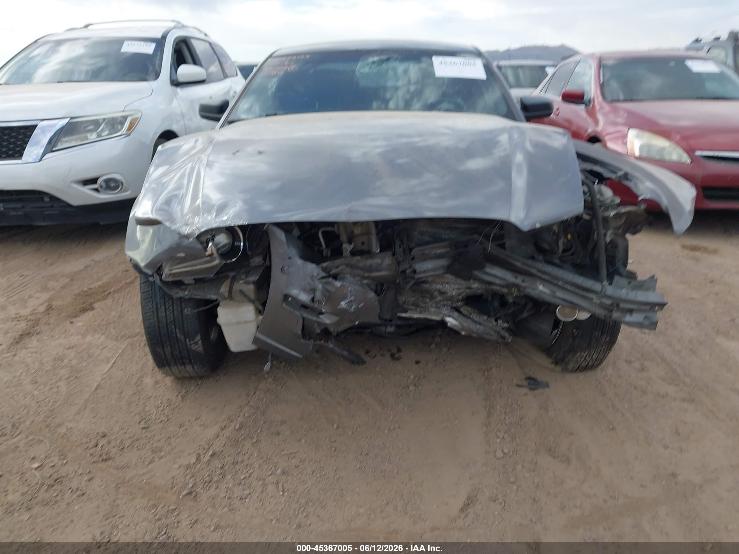 2014 Ford Mustang V6 Gray vin: 1ZVBP8AM8E5257385