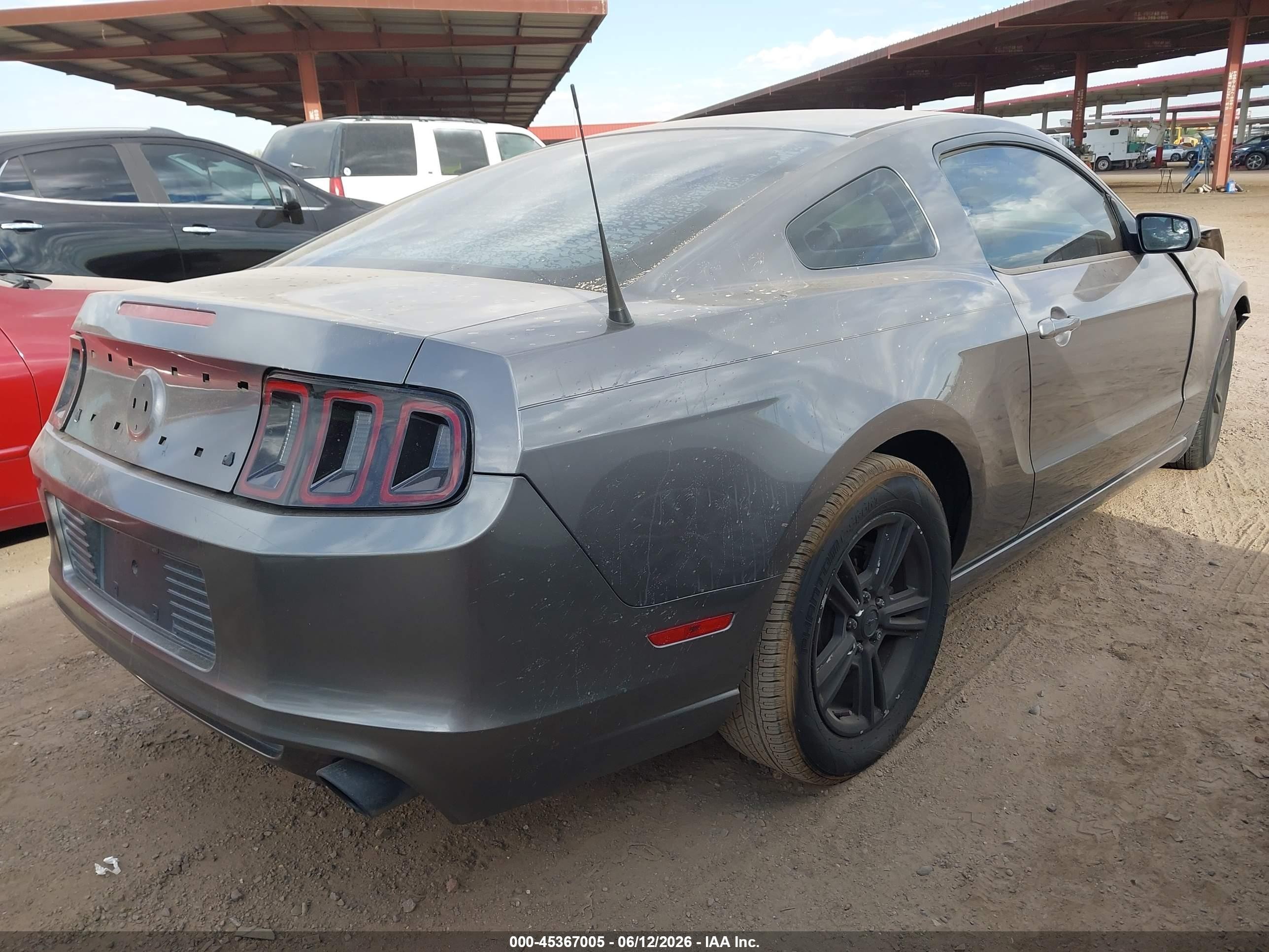 2014 Ford Mustang V6 Gray vin: 1ZVBP8AM8E5257385