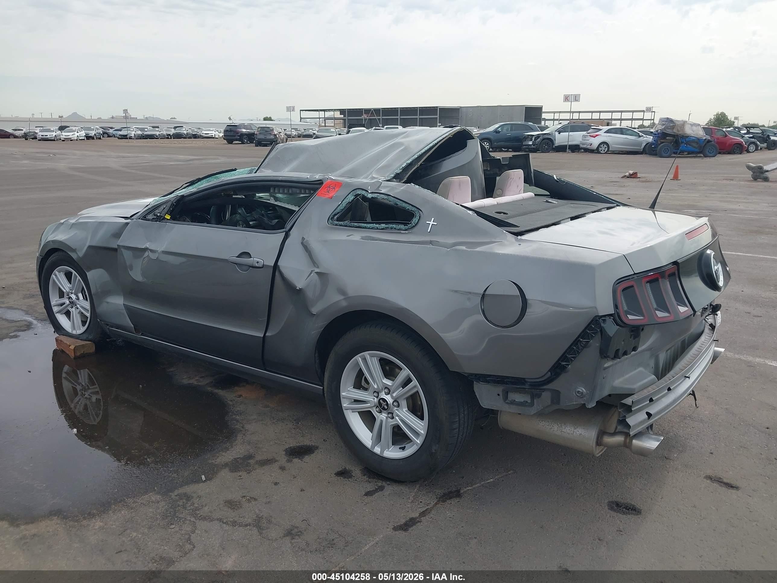 2014 Ford Mustang V6 Gray vin: 1ZVBP8AM8E5291584