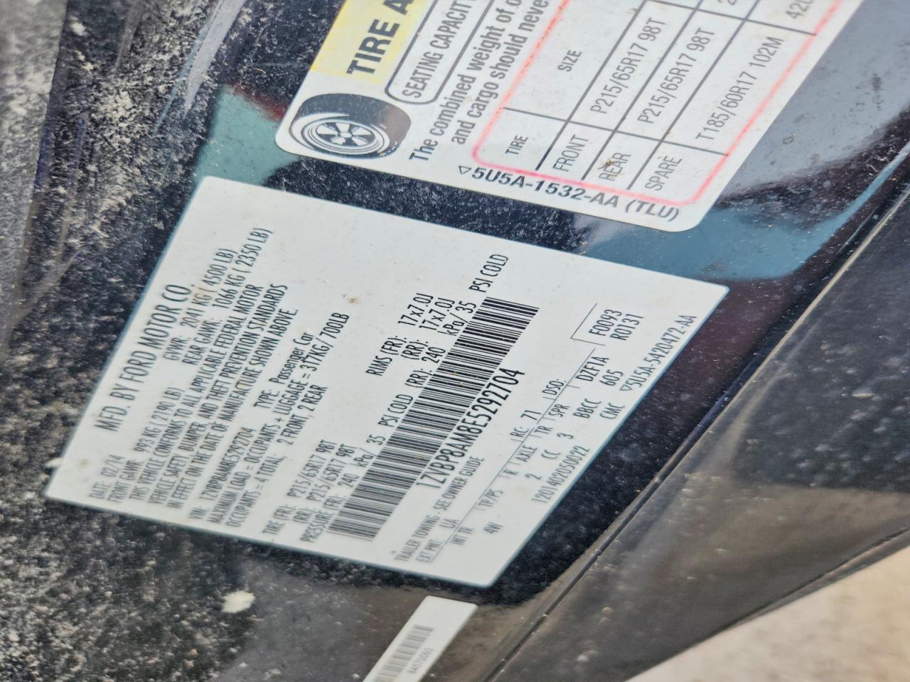 2014 Ford Mustang Black vin: 1ZVBP8AM8E5292704