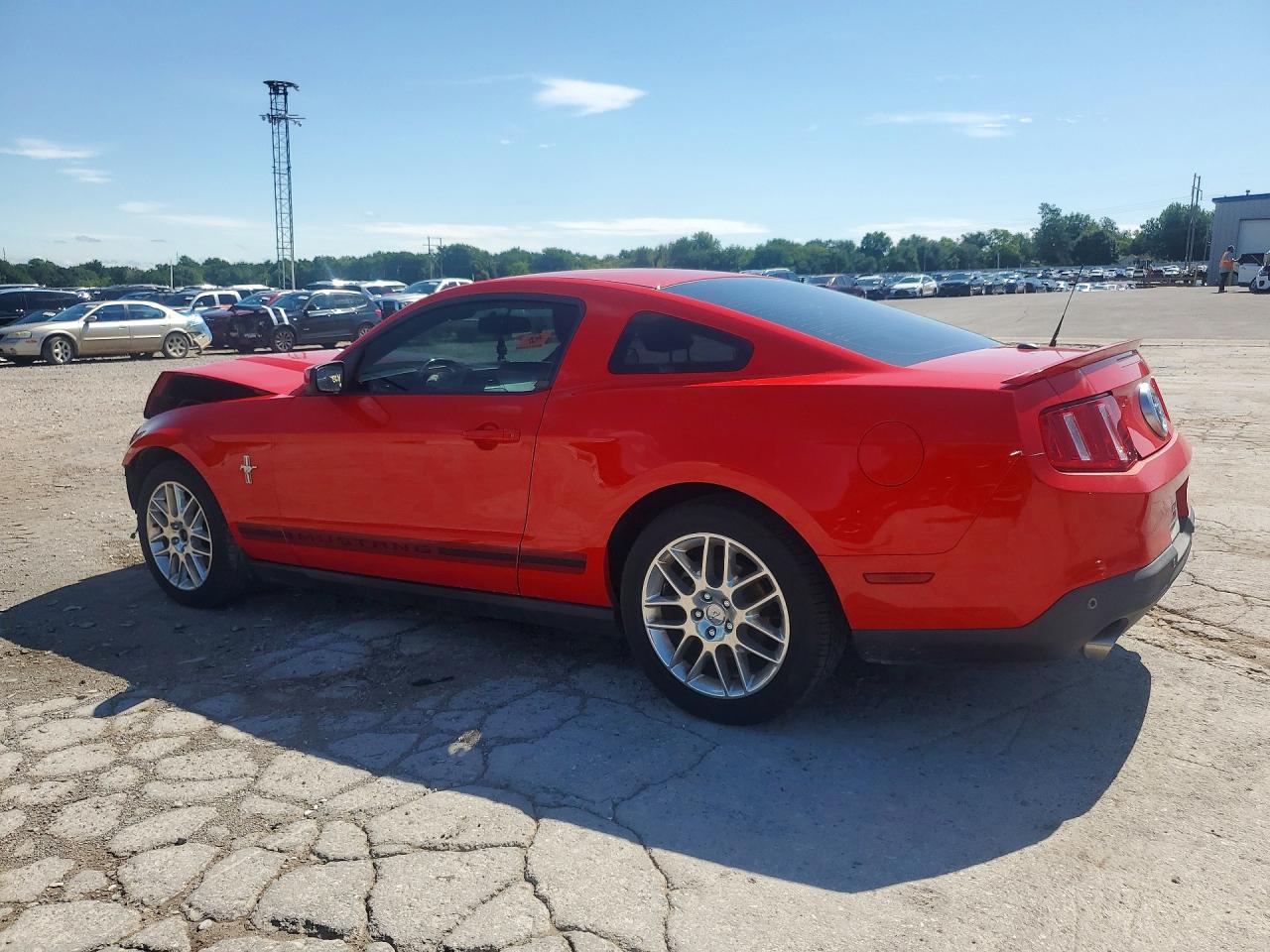 2012 Ford Mustang Red vin: 1ZVBP8AM9C5221606