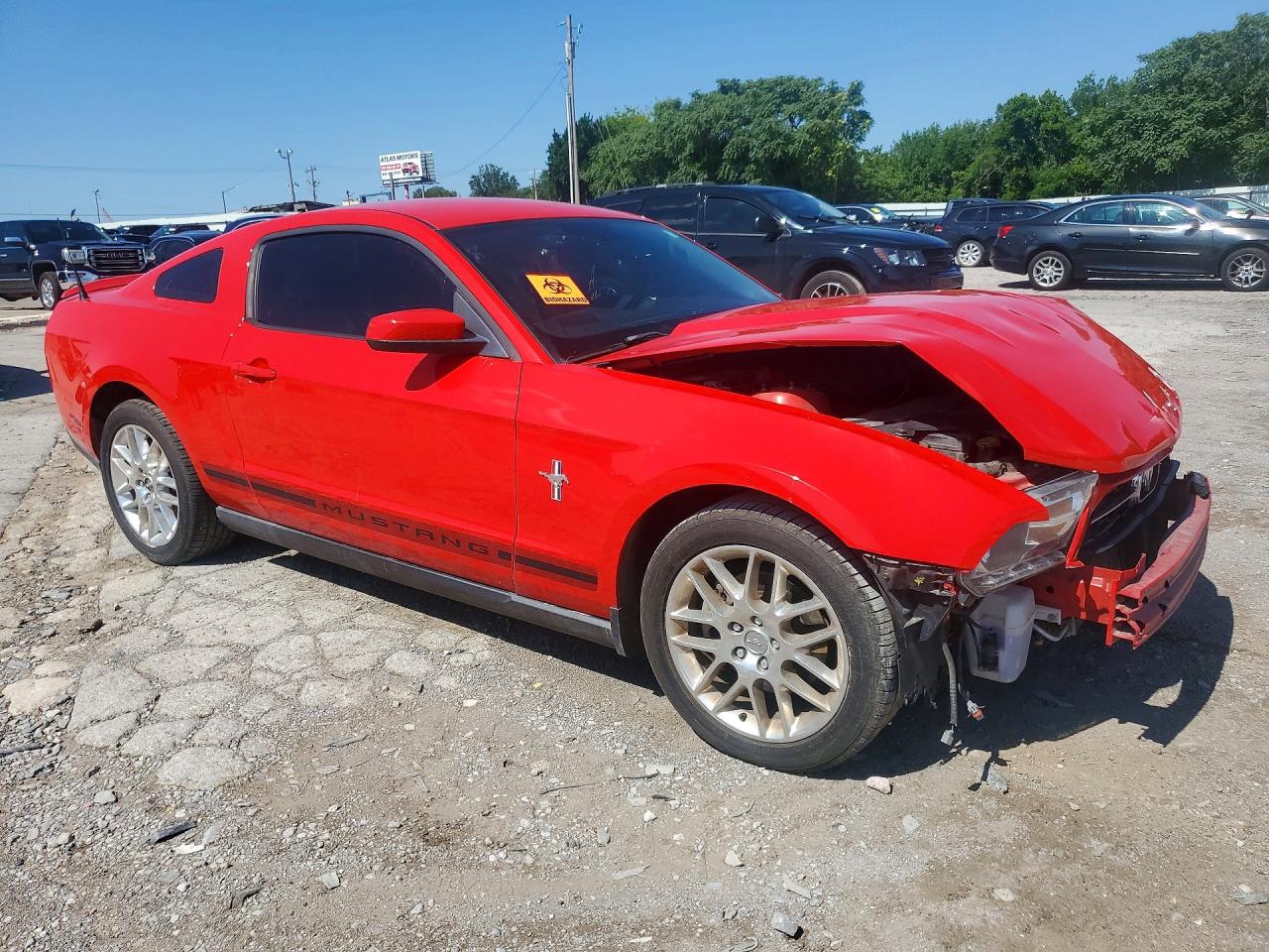 2012 Ford Mustang Red vin: 1ZVBP8AM9C5221606