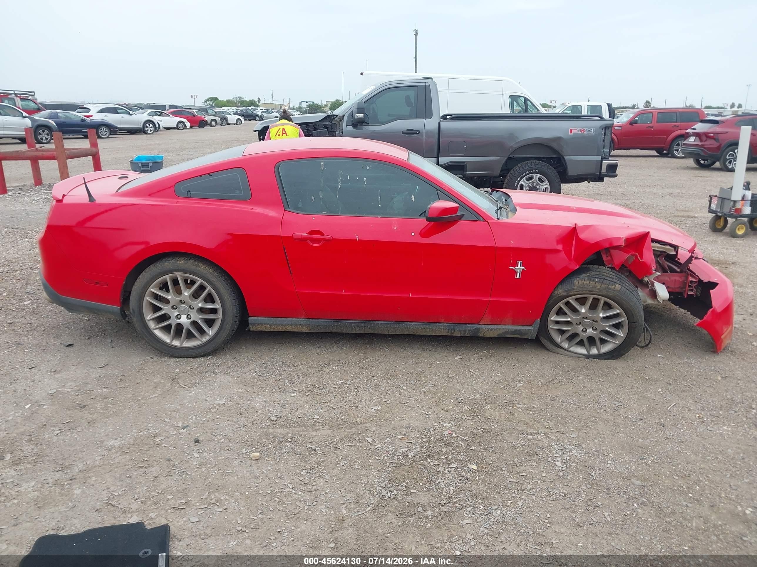 2012 Ford Mustang V6 Premium Red vin: 1ZVBP8AM9C5226515