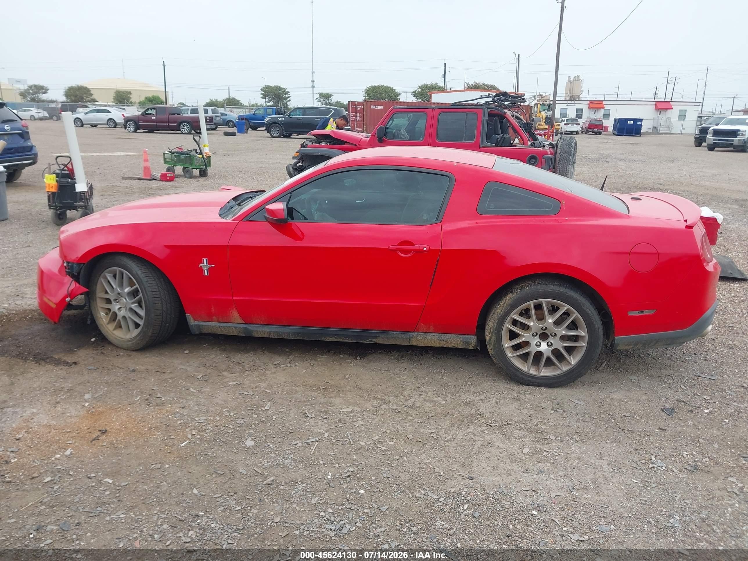 2012 Ford Mustang V6 Premium Red vin: 1ZVBP8AM9C5226515