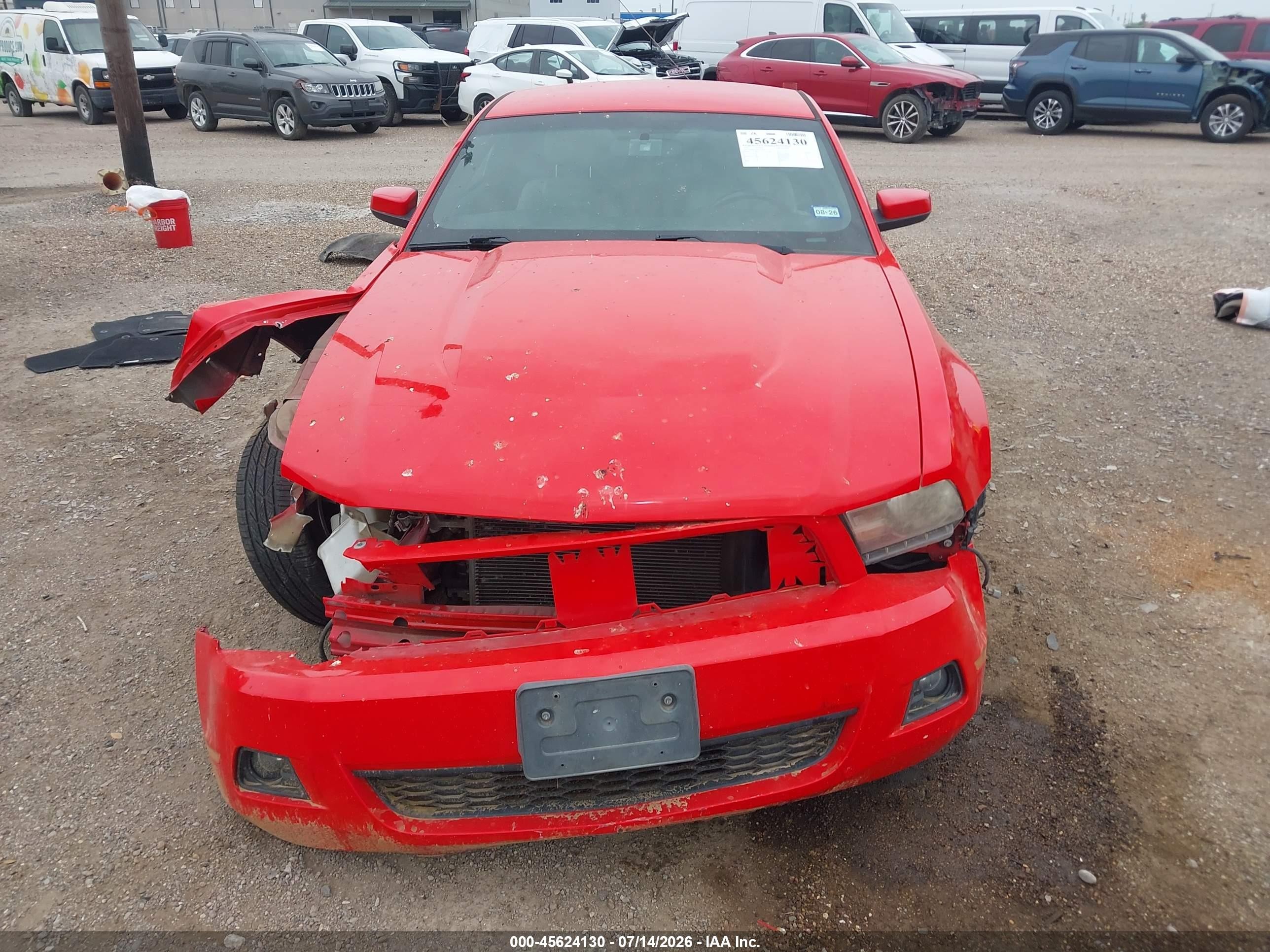 2012 Ford Mustang V6 Premium Red vin: 1ZVBP8AM9C5226515