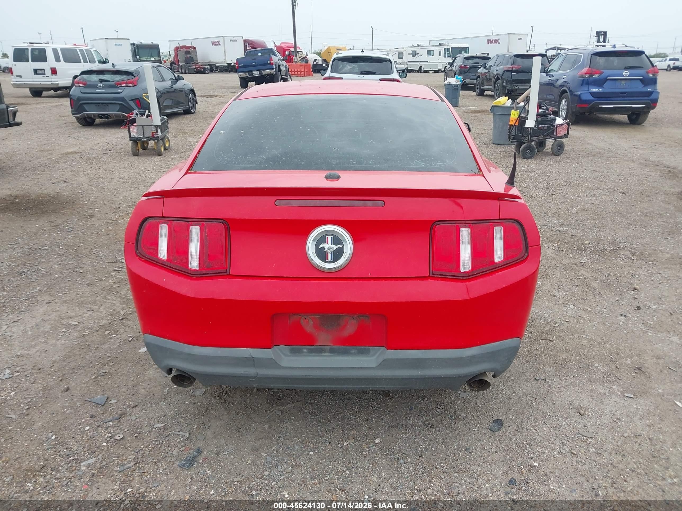 2012 Ford Mustang V6 Premium Red vin: 1ZVBP8AM9C5226515
