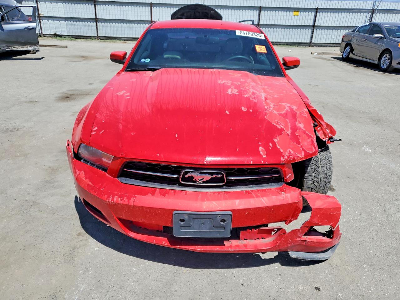 2012 Ford Mustang Red vin: 1ZVBP8AM9C5235845