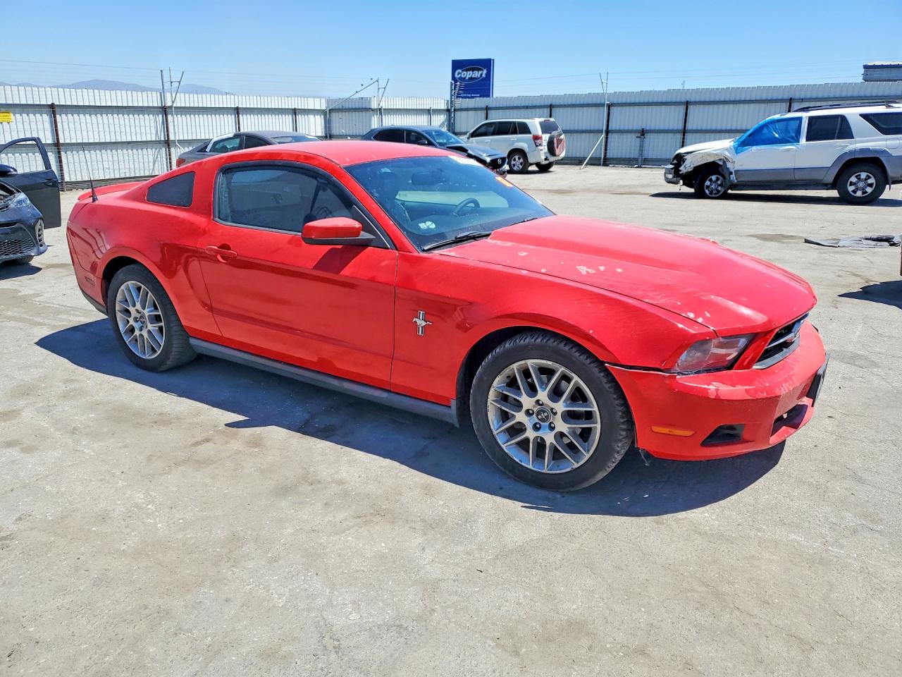 2012 Ford Mustang Red vin: 1ZVBP8AM9C5235845