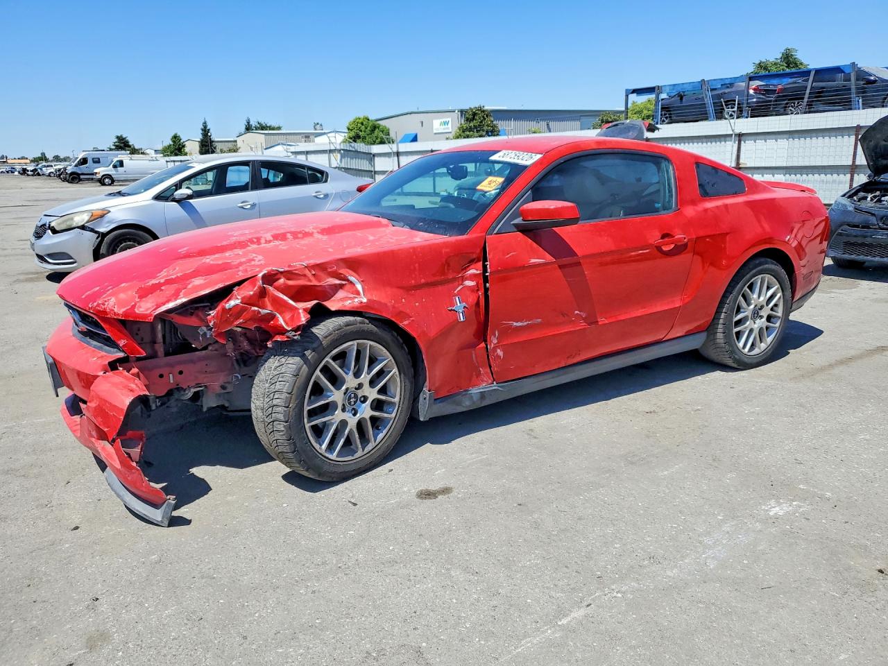 2012 Ford Mustang Red vin: 1ZVBP8AM9C5235845