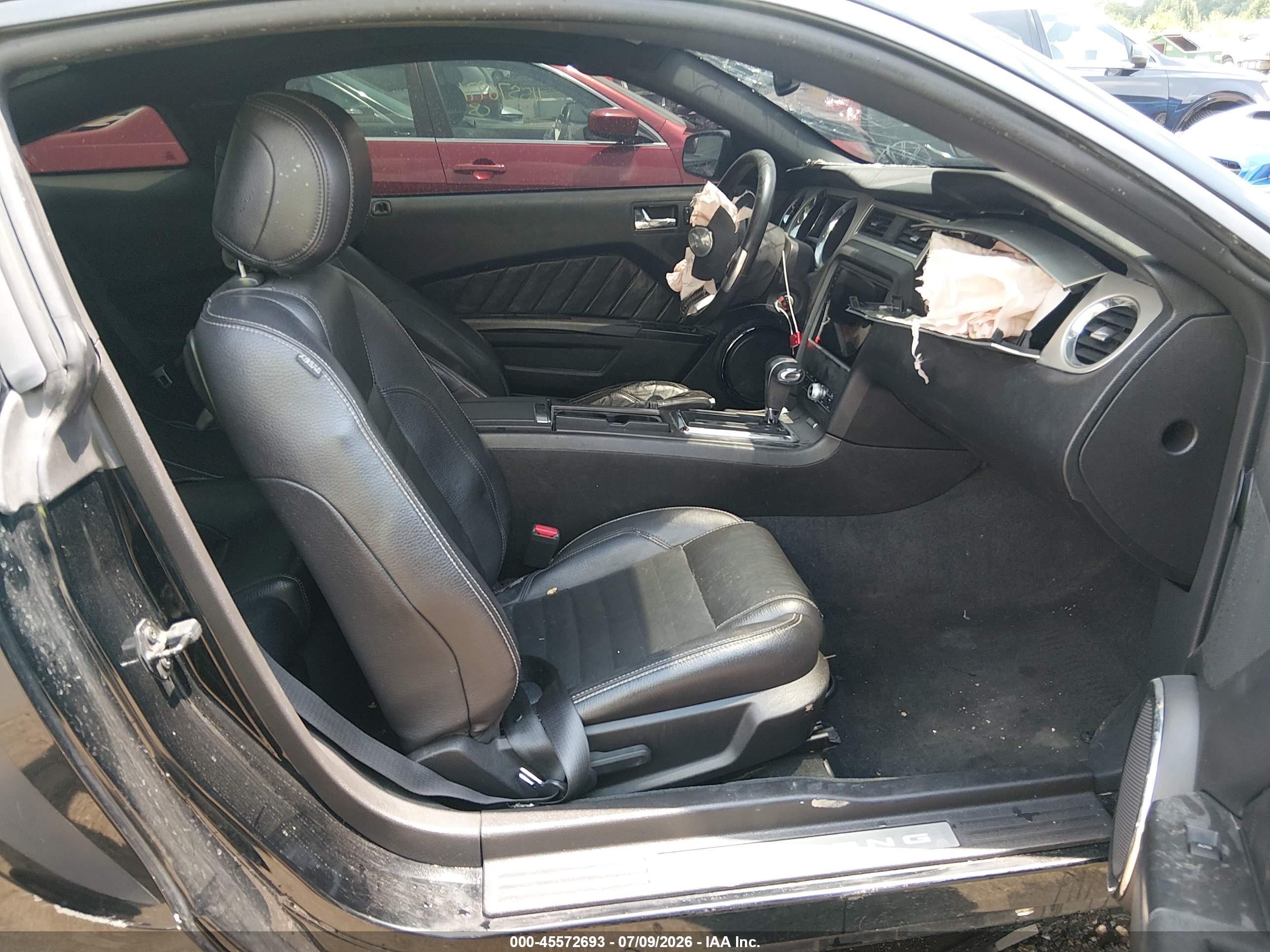2012 Ford Mustang V6 Premium Black vin: 1ZVBP8AM9C5244643