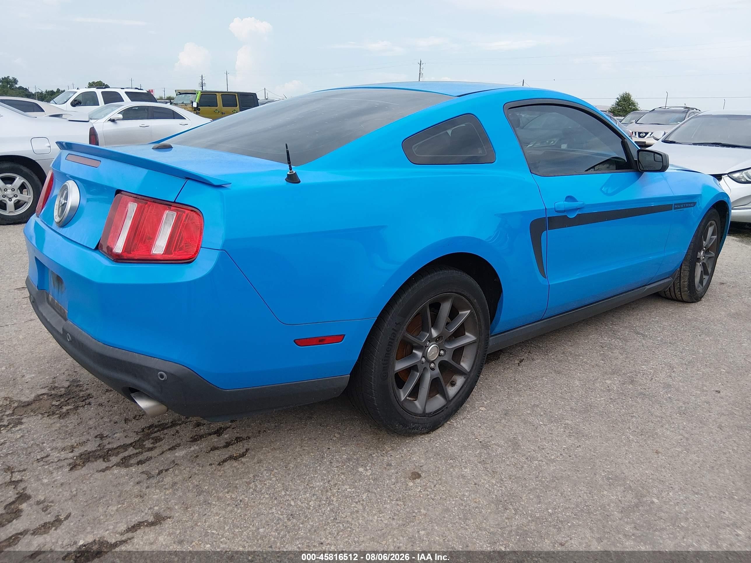 2012 Ford Mustang V6 Premium Blue vin: 1ZVBP8AM9C5269803