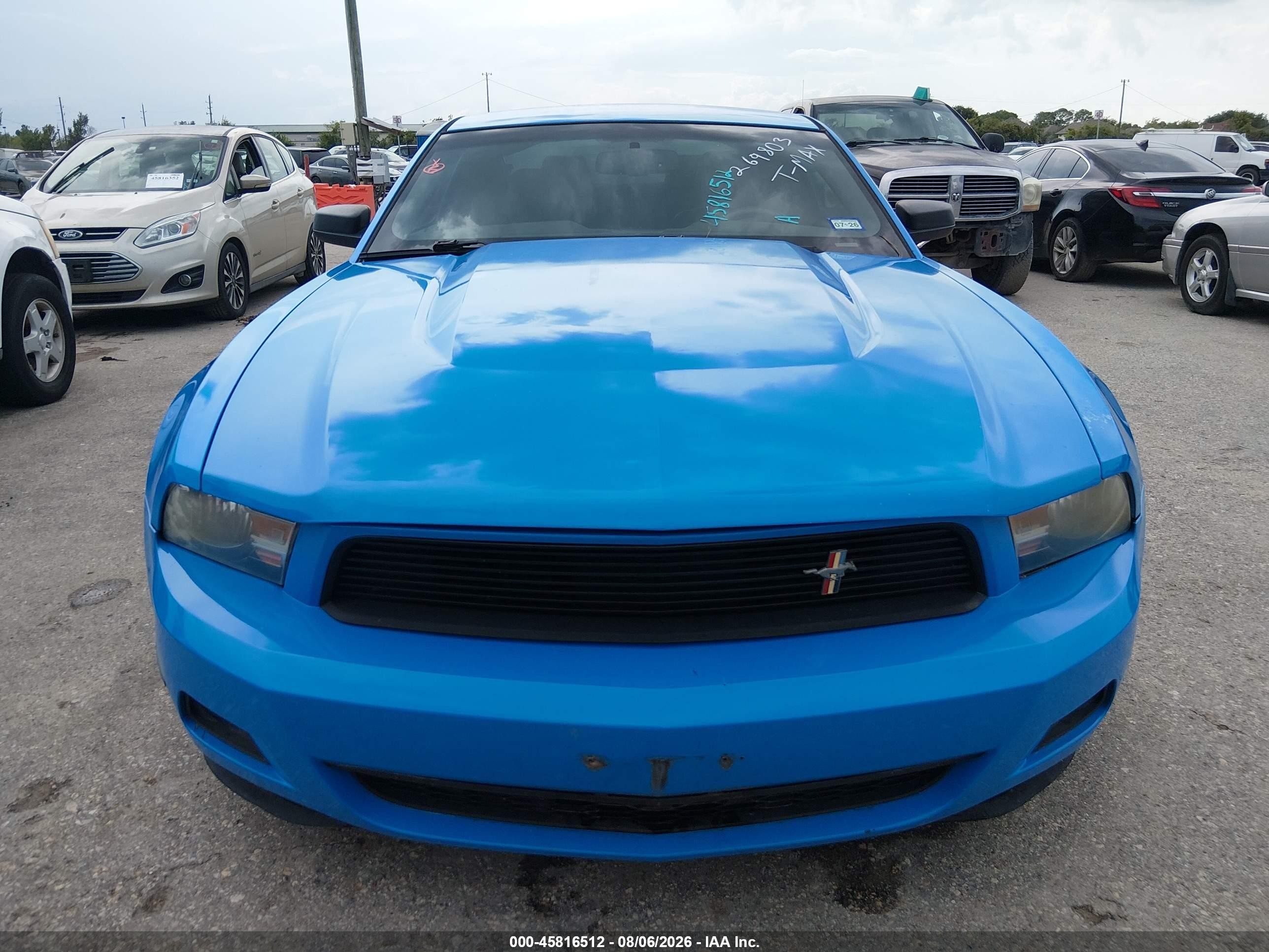 2012 Ford Mustang V6 Premium Blue vin: 1ZVBP8AM9C5269803