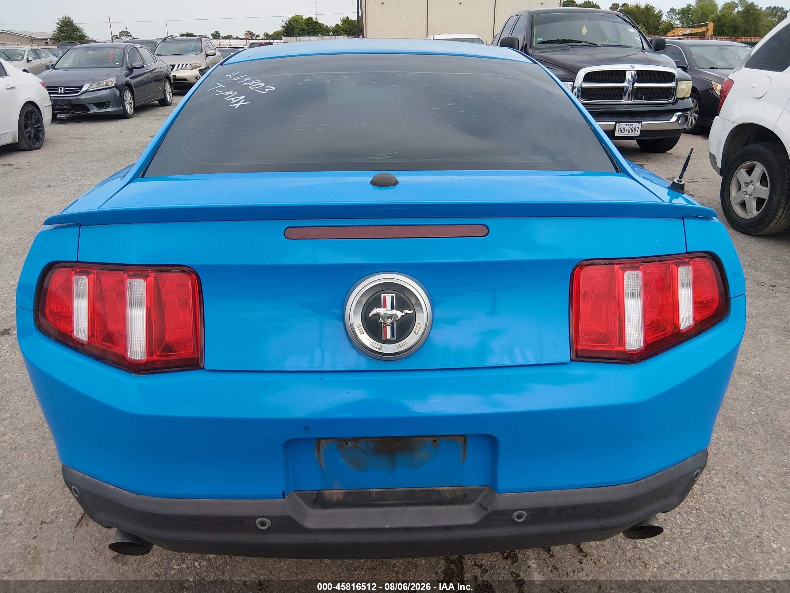 2012 Ford Mustang V6 Premium Blue vin: 1ZVBP8AM9C5269803