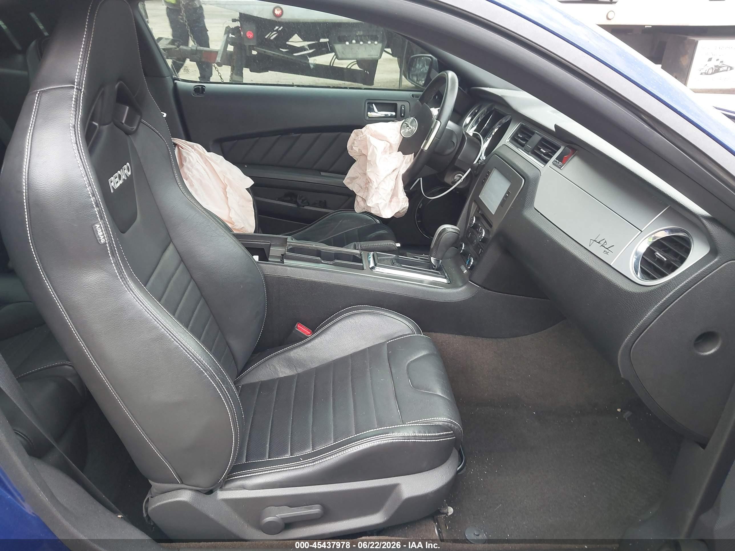 2013 Ford Mustang V6 Premium Blue vin: 1ZVBP8AM9D5255661