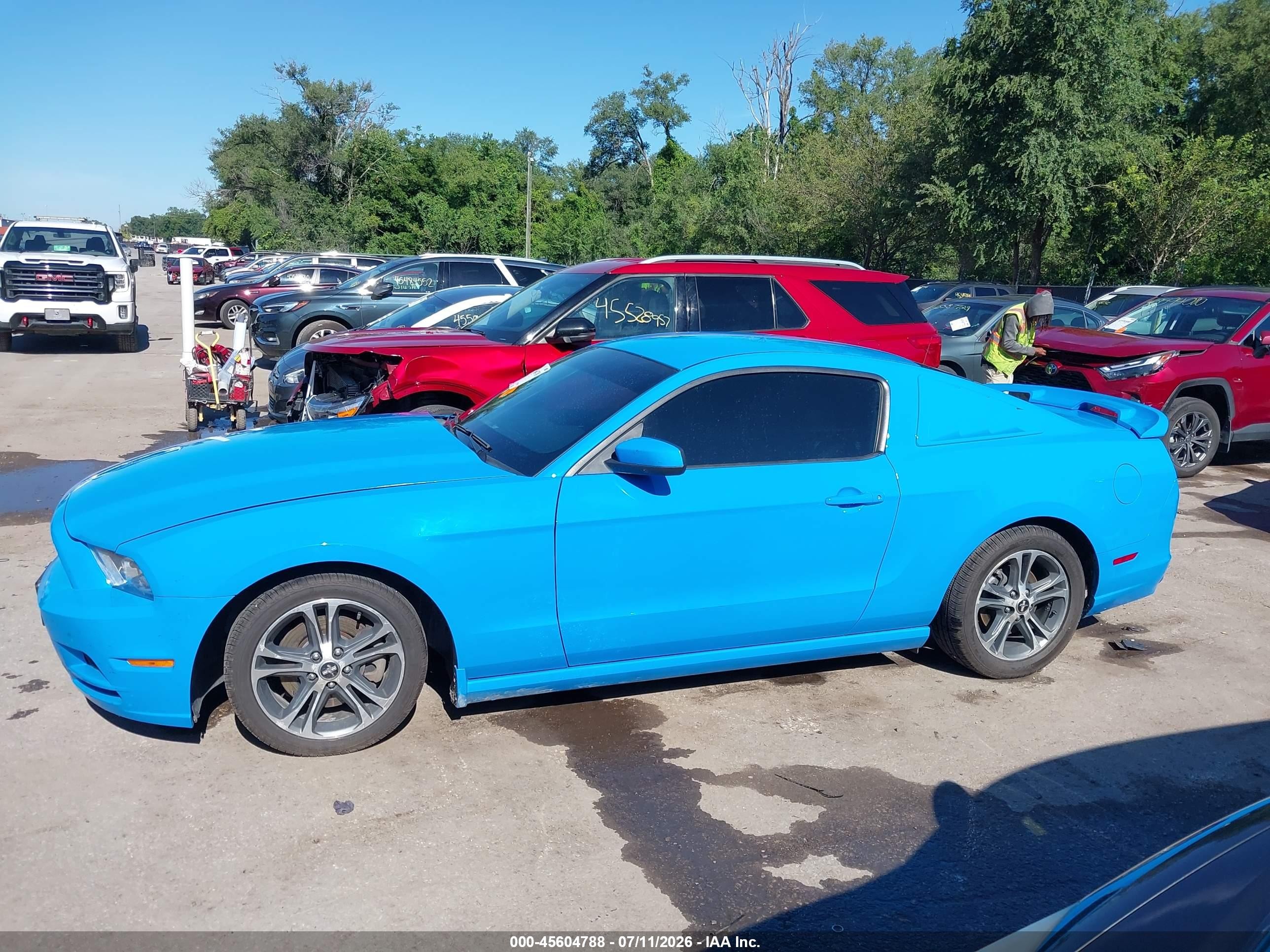 2013 Ford Mustang V6 Premium Blue vin: 1ZVBP8AM9D5257832