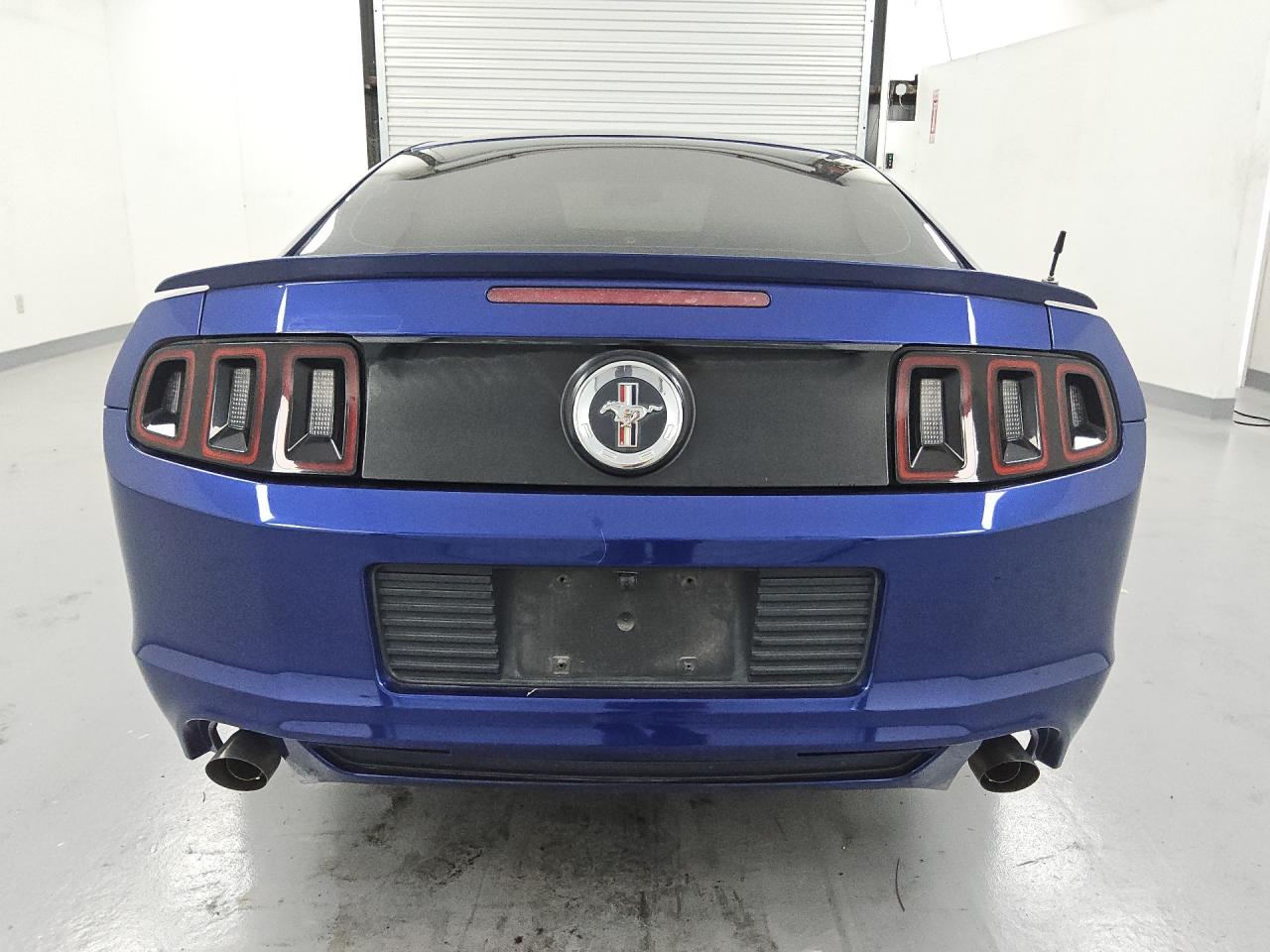 2013 Ford Mustang Blue vin: 1ZVBP8AM9D5281824 Damage: Rear Bumper, Dent(S) W/ Paint Dmg, 3 To 4 Inches