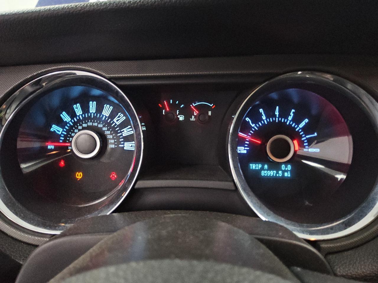 2013 Ford Mustang Blue vin: 1ZVBP8AM9D5281824 Damage: Warning - Tire Pressure, On, Unacceptable