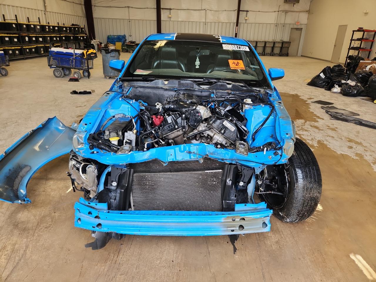 2014 Ford Mustang Blue vin: 1ZVBP8AM9E5237601 Damage: Grille, Missing, Replacement Required