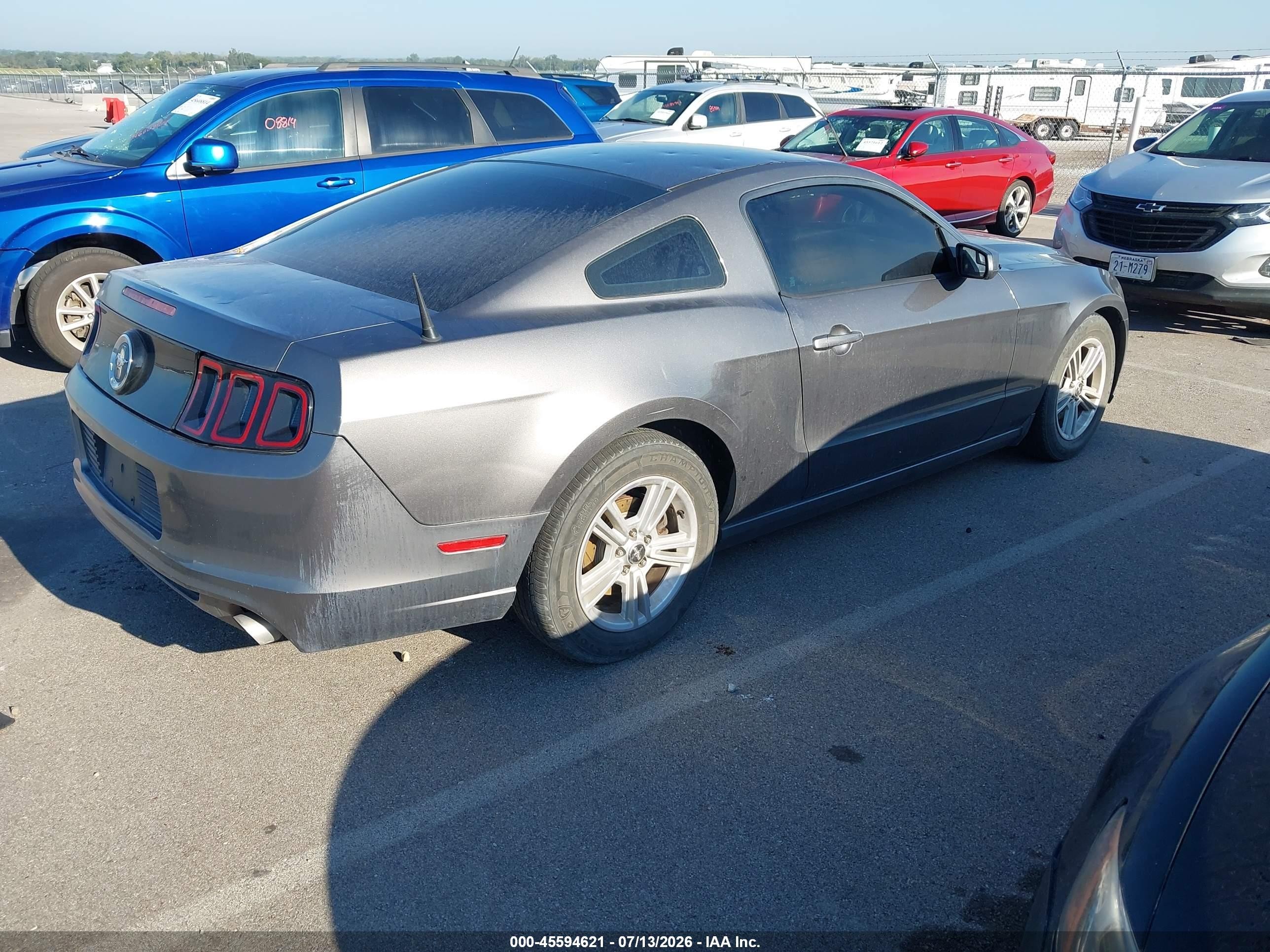2014 Ford Mustang V6 Gray vin: 1ZVBP8AM9E5254849