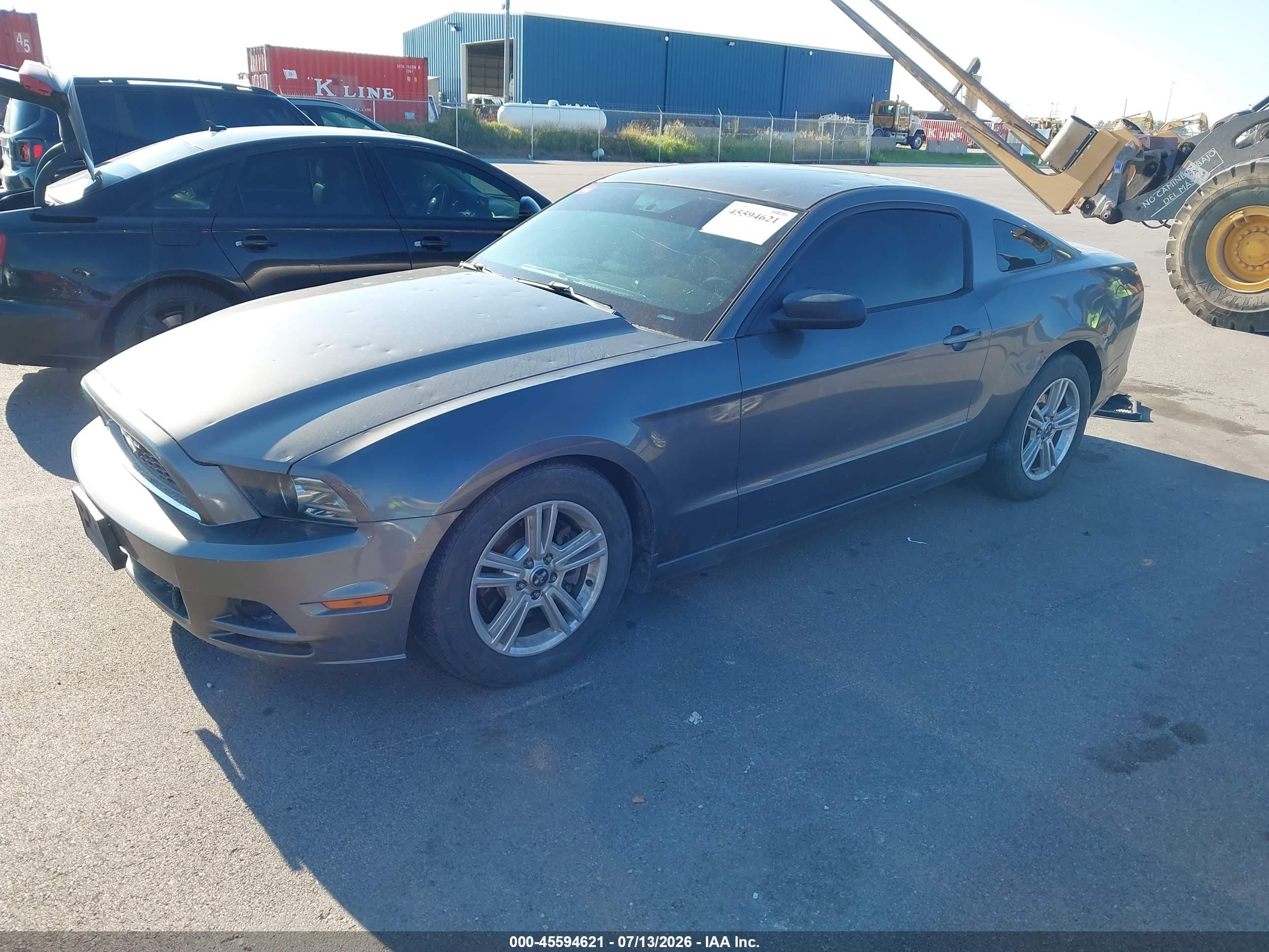 2014 Ford Mustang V6 Gray vin: 1ZVBP8AM9E5254849