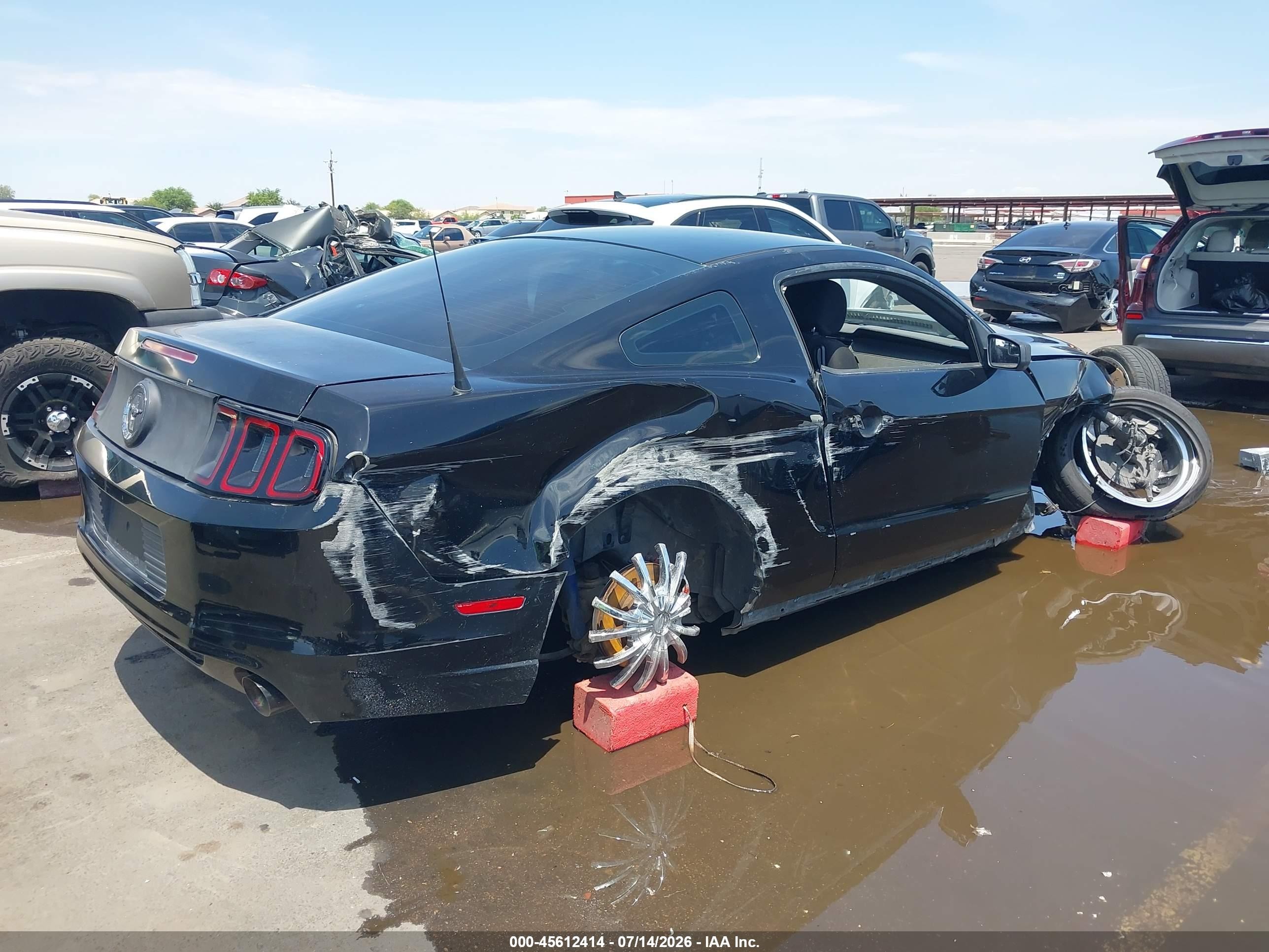 2014 Ford Mustang V6 Black vin: 1ZVBP8AM9E5257217