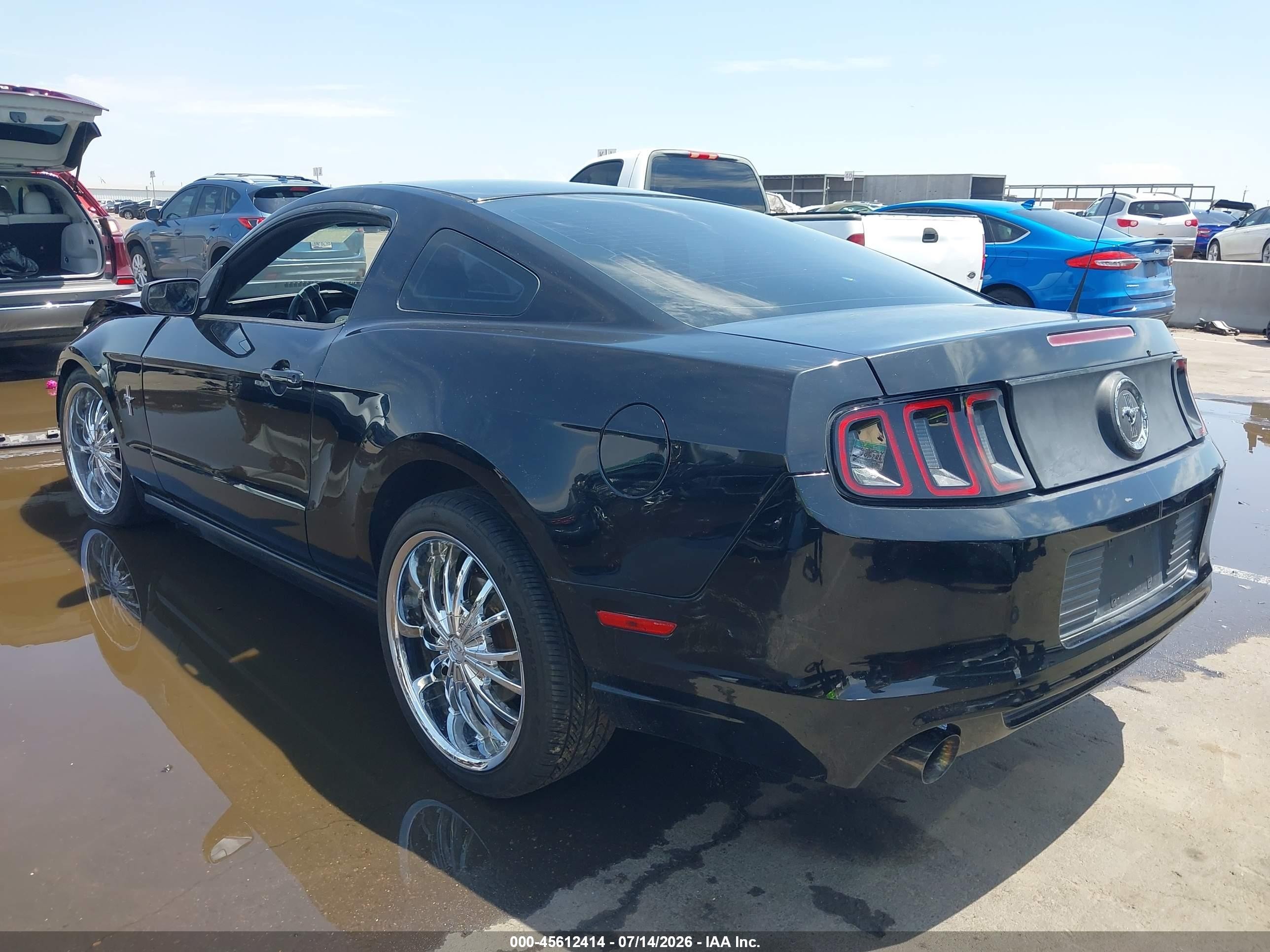 2014 Ford Mustang V6 Black vin: 1ZVBP8AM9E5257217