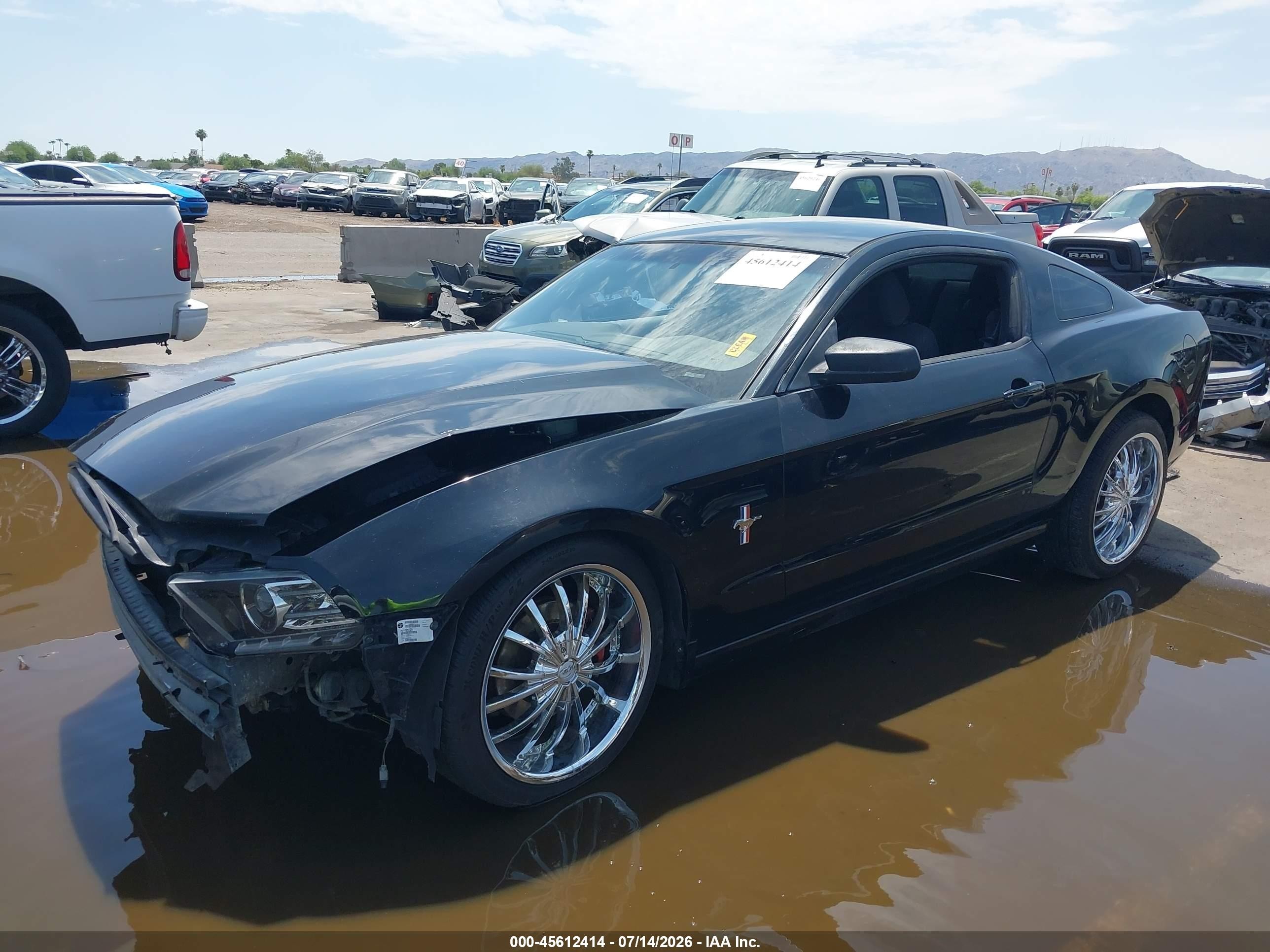 2014 Ford Mustang V6 Black vin: 1ZVBP8AM9E5257217