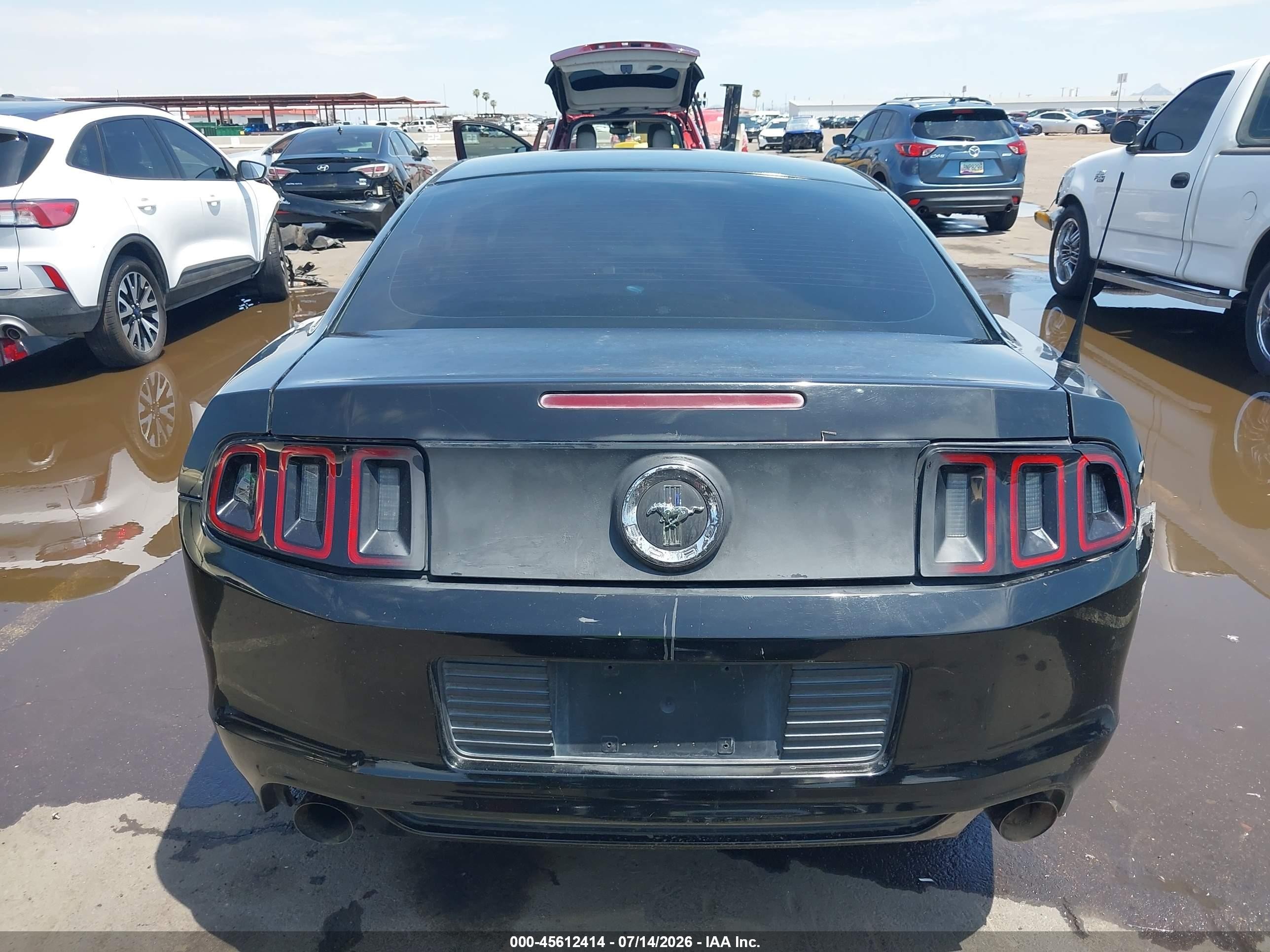 2014 Ford Mustang V6 Black vin: 1ZVBP8AM9E5257217