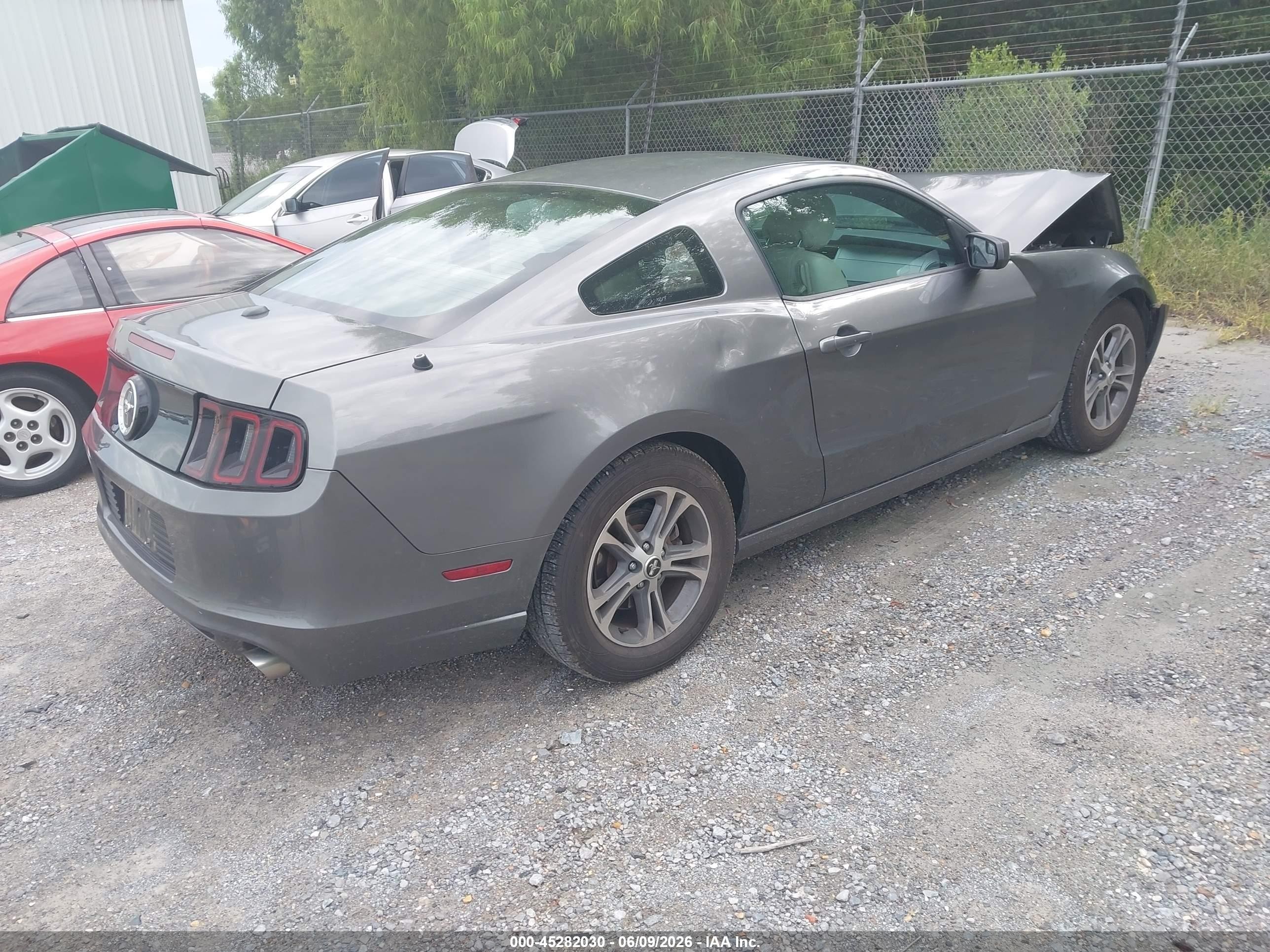 2014 Ford Mustang V6 Premium Gray vin: 1ZVBP8AM9E5300261