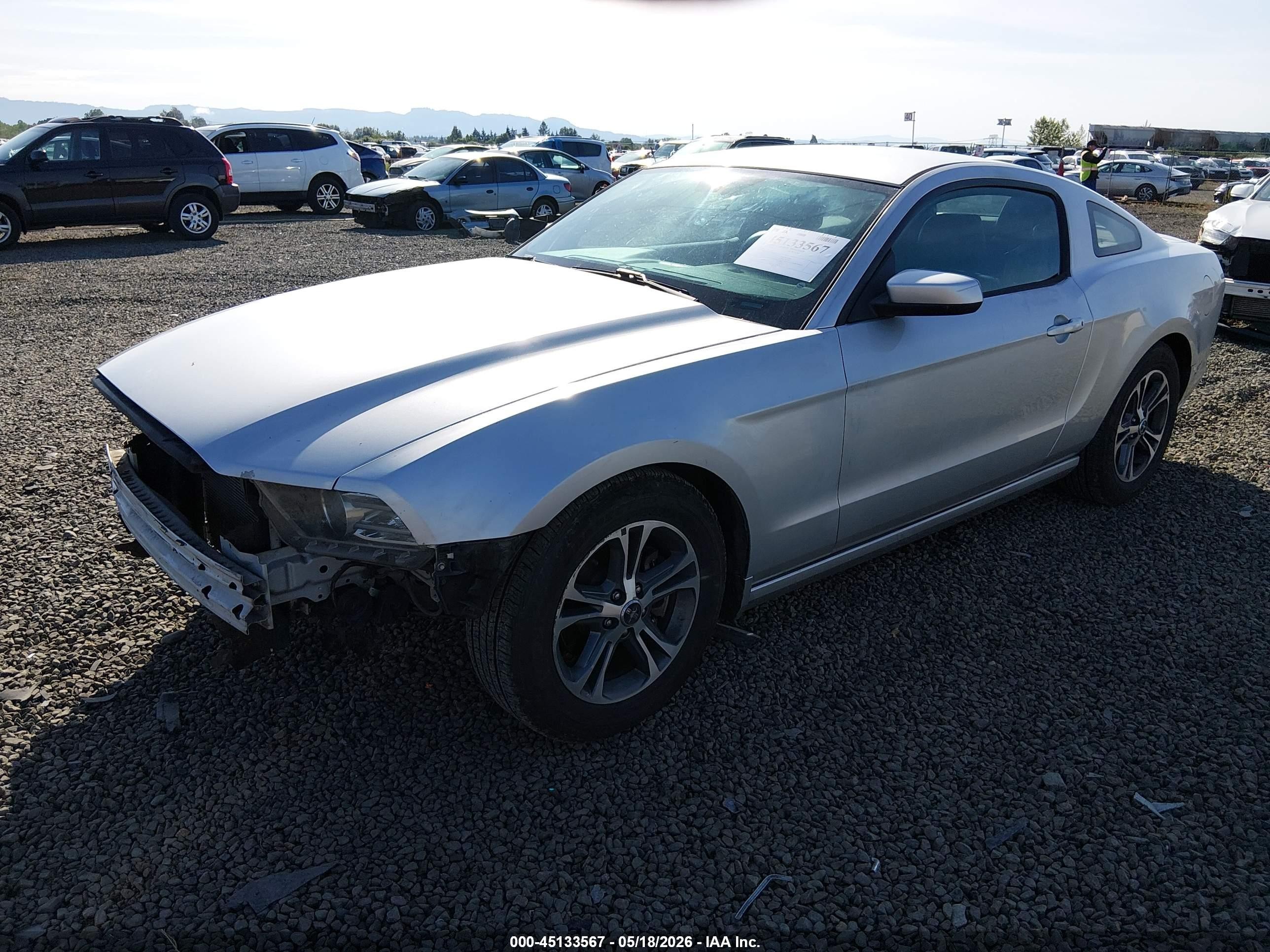 2014 Ford Mustang V6 Premium Silver vin: 1ZVBP8AM9E5310661