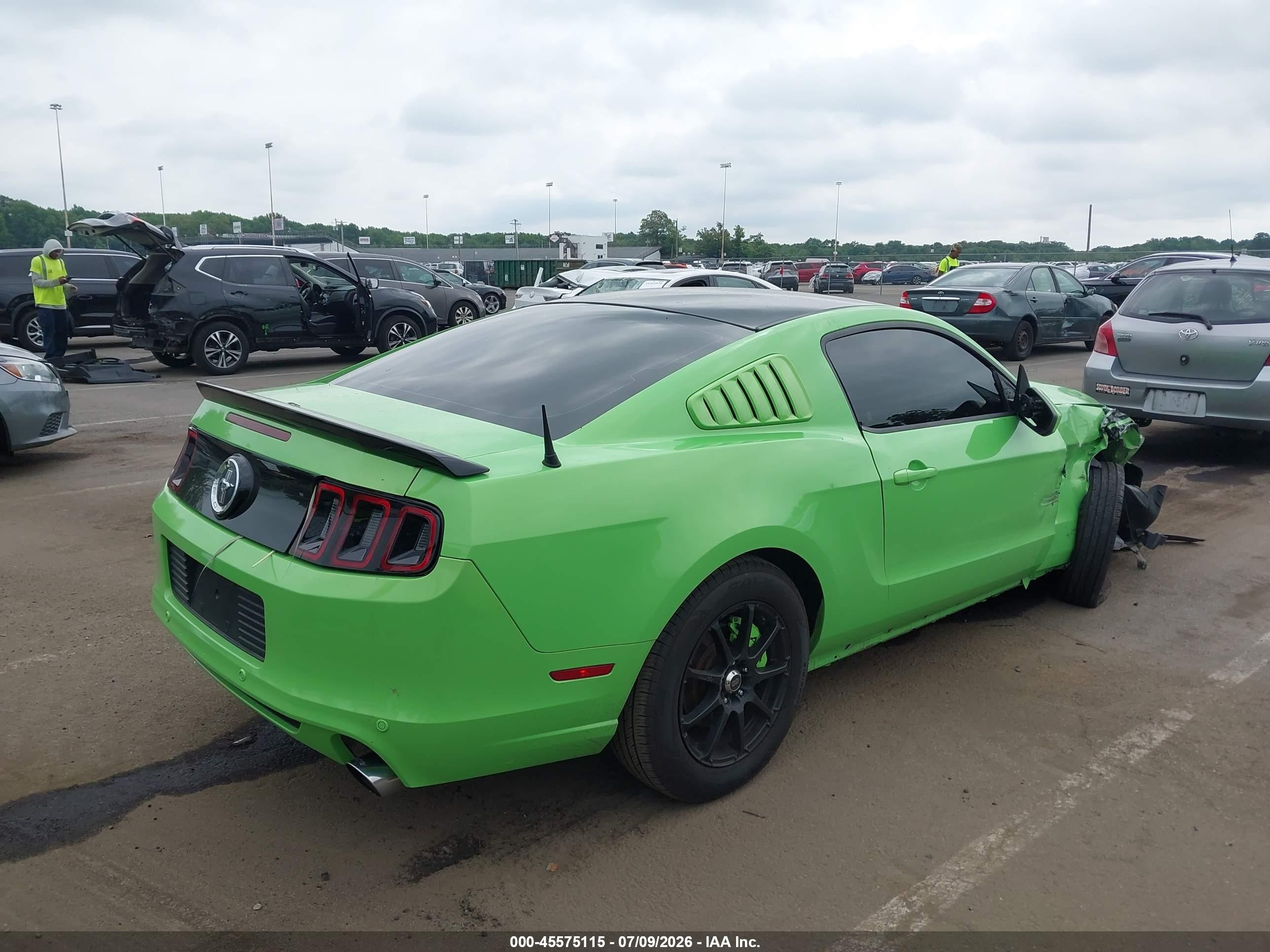 2014 Ford Mustang V6 Green vin: 1ZVBP8AM9E5318176