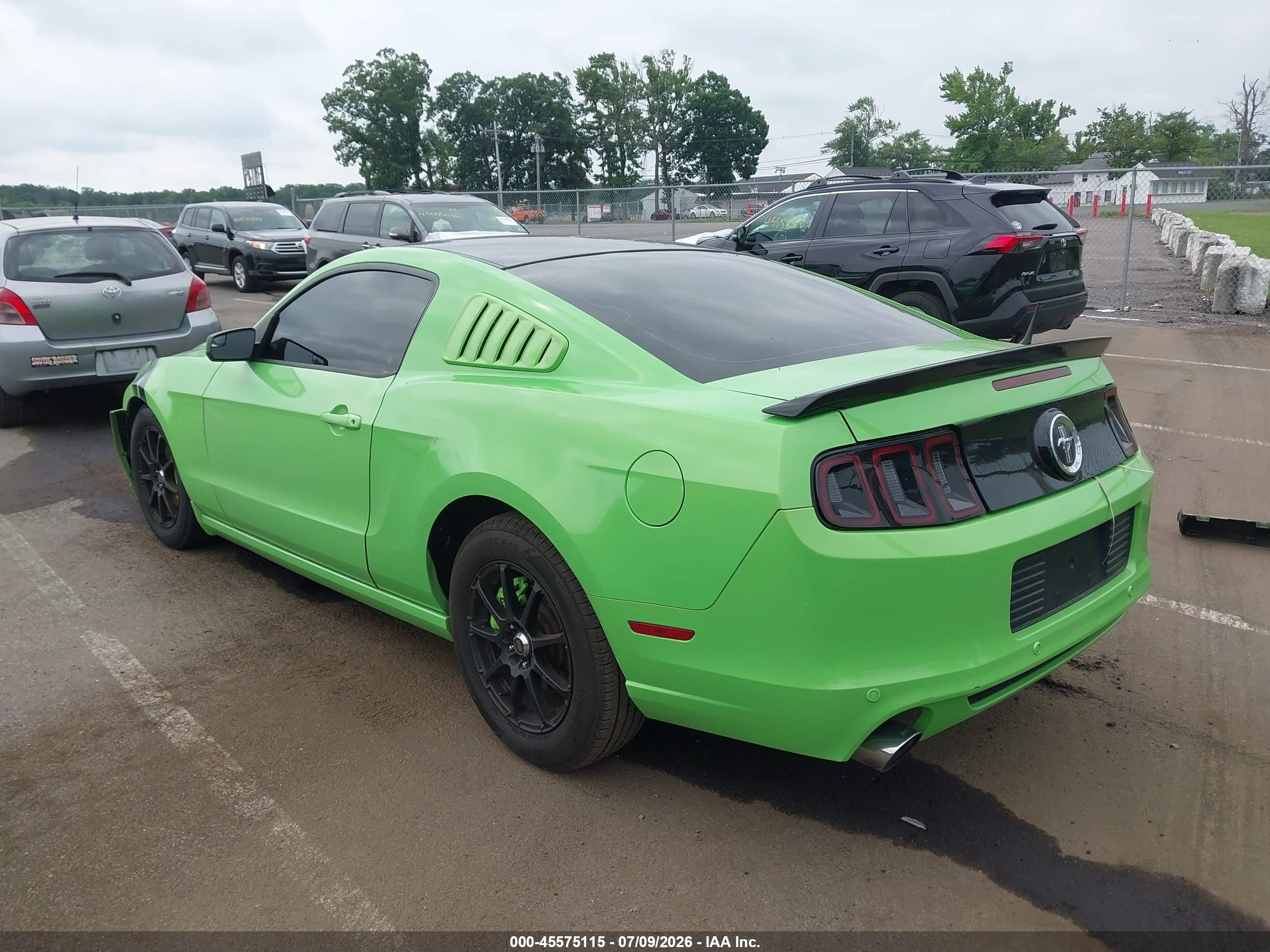 2014 Ford Mustang V6 Green vin: 1ZVBP8AM9E5318176