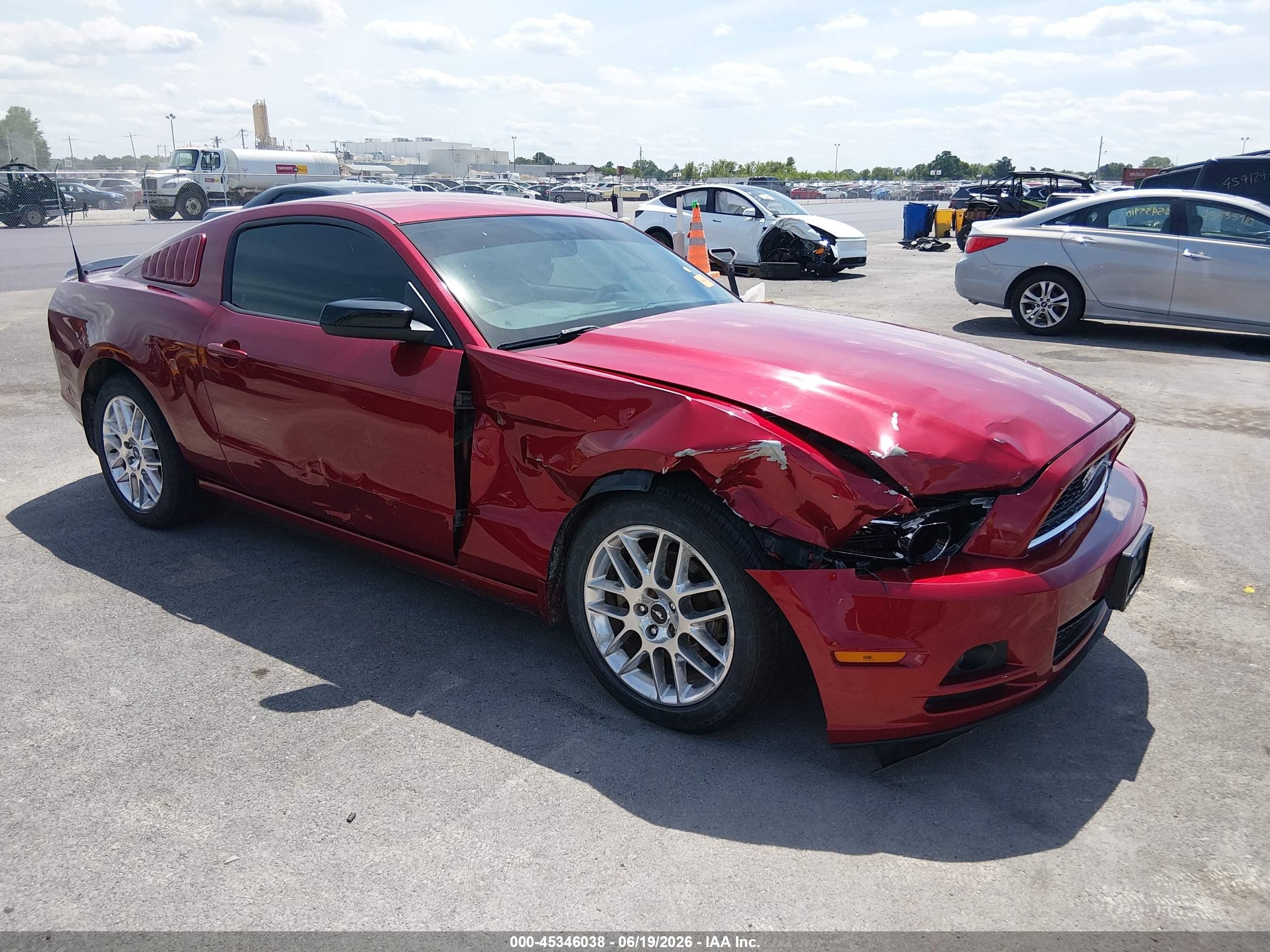 2014 Ford Mustang V6 Красный vin: 1ZVBP8AM9E5327234