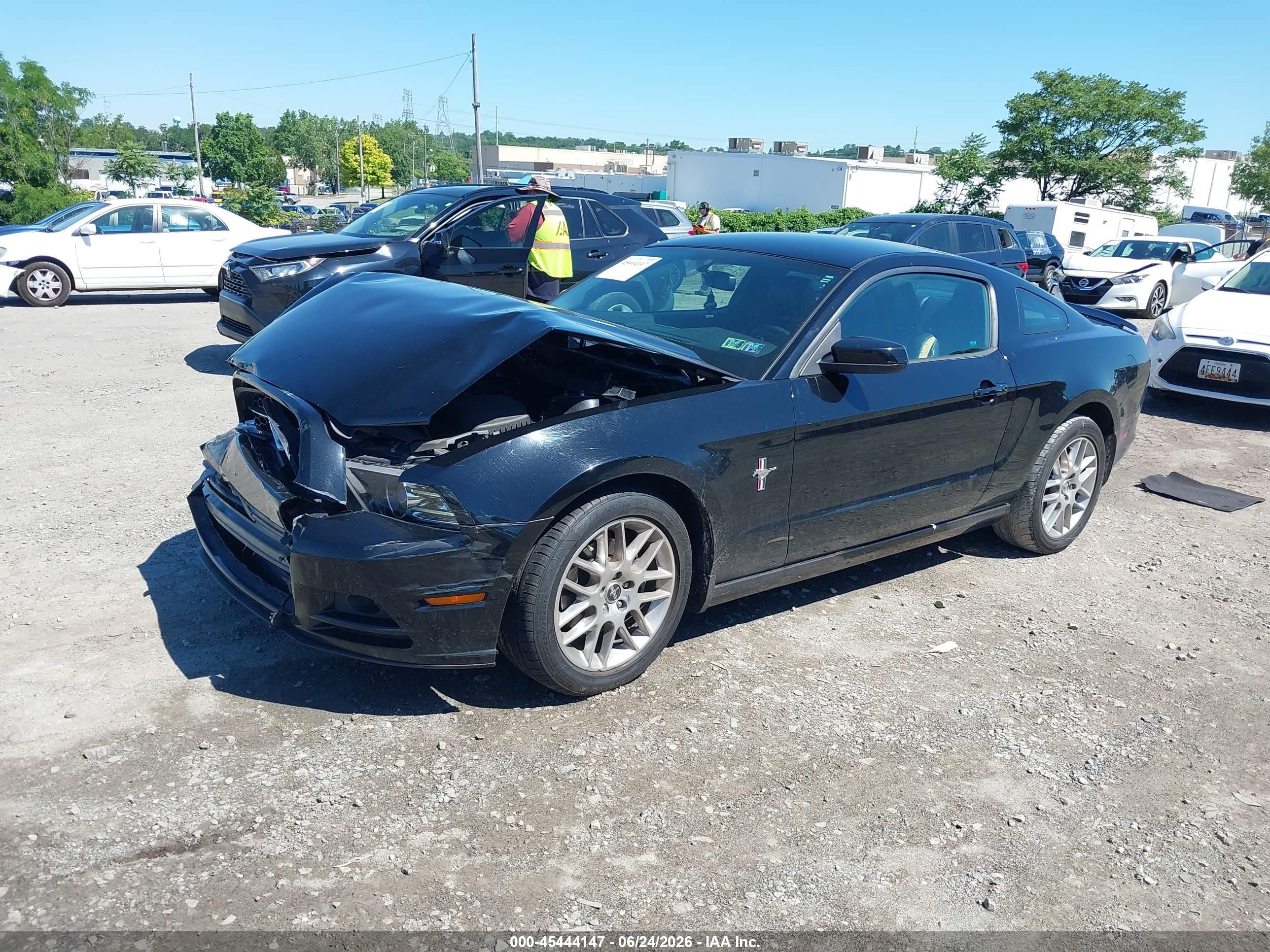 2014 Ford Mustang V6 Black vin: 1ZVBP8AM9E5330750