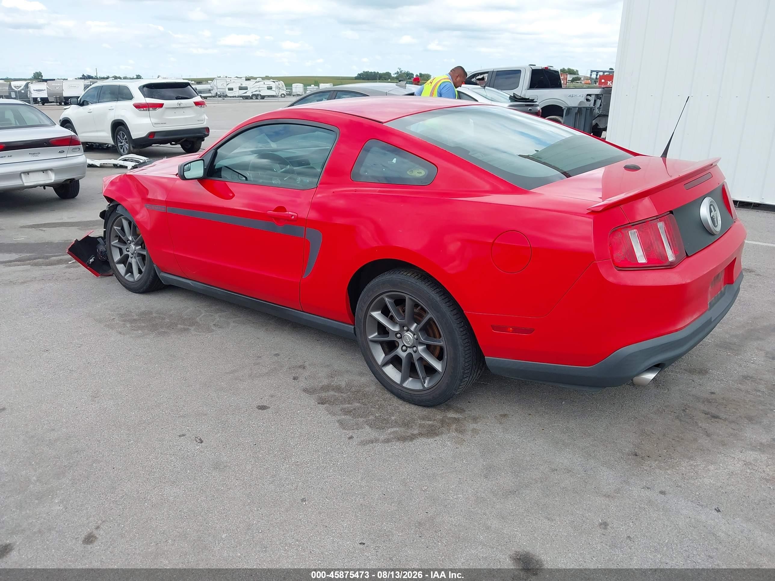 2011 Ford Mustang V6 Premium Red vin: 1ZVBP8AMXB5136384