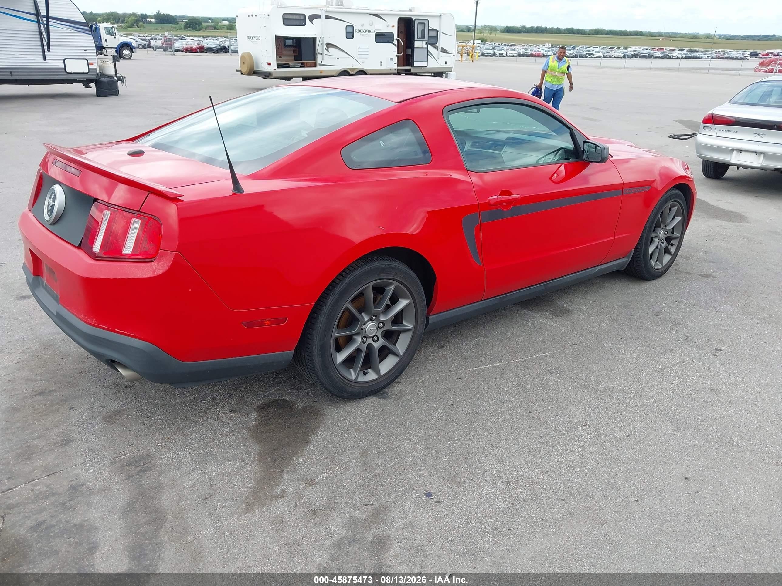 2011 Ford Mustang V6 Premium Red vin: 1ZVBP8AMXB5136384