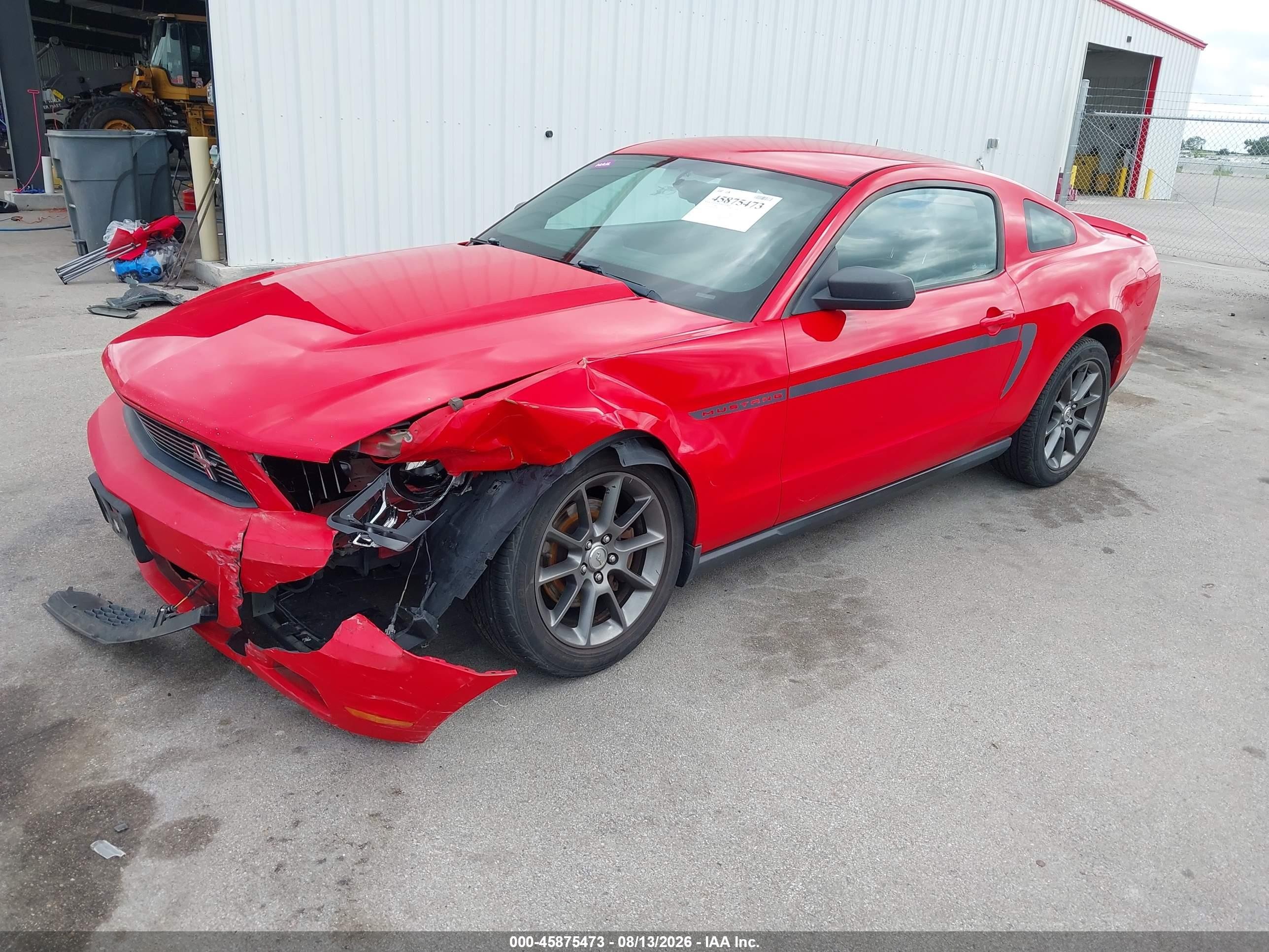 2011 Ford Mustang V6 Premium Red vin: 1ZVBP8AMXB5136384
