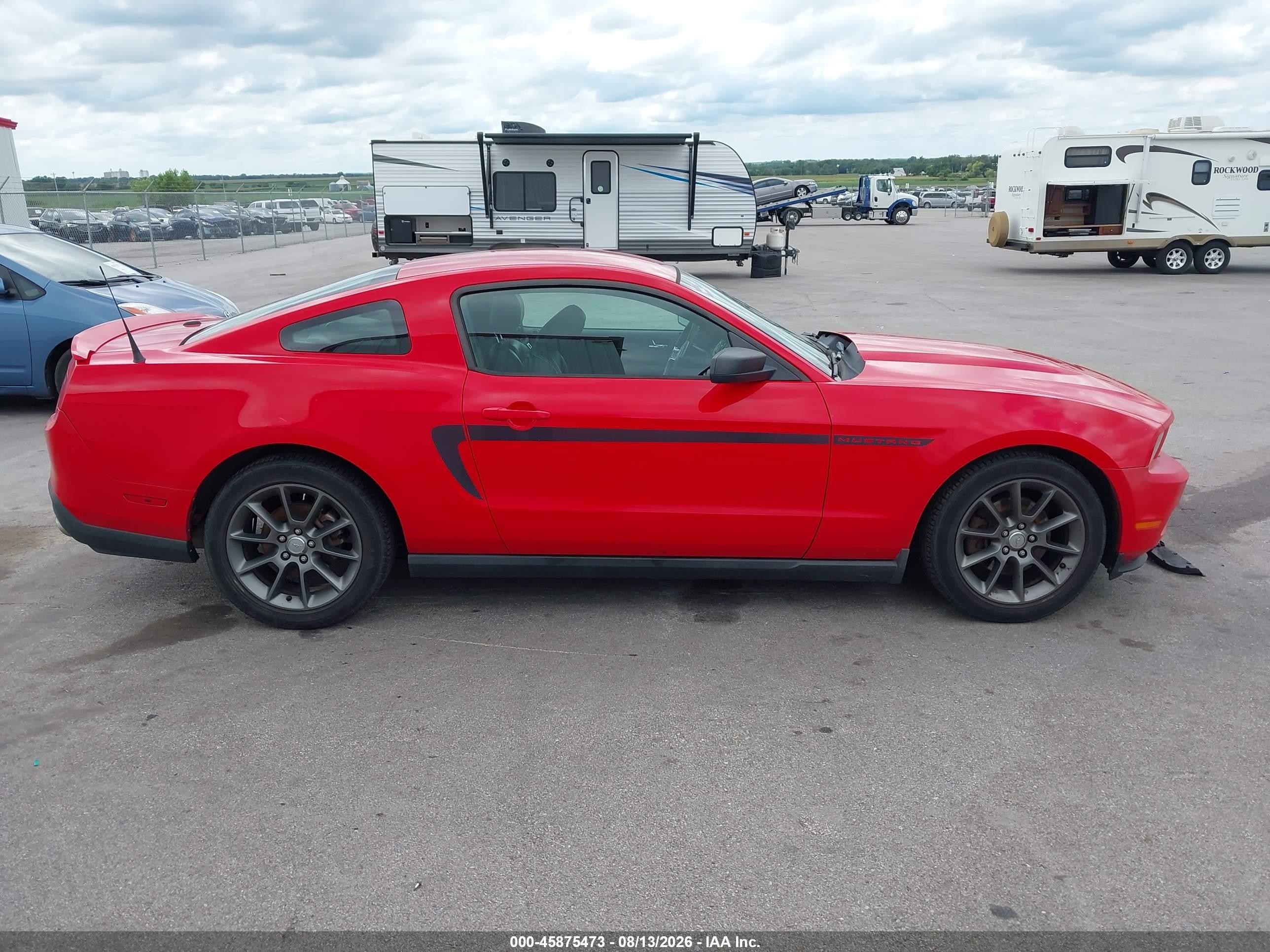 2011 Ford Mustang V6 Premium Red vin: 1ZVBP8AMXB5136384