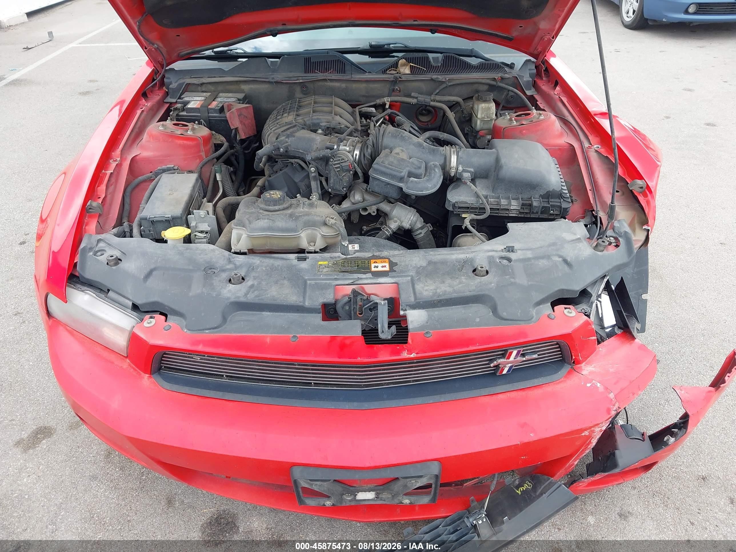 2011 Ford Mustang V6 Premium Red vin: 1ZVBP8AMXB5136384