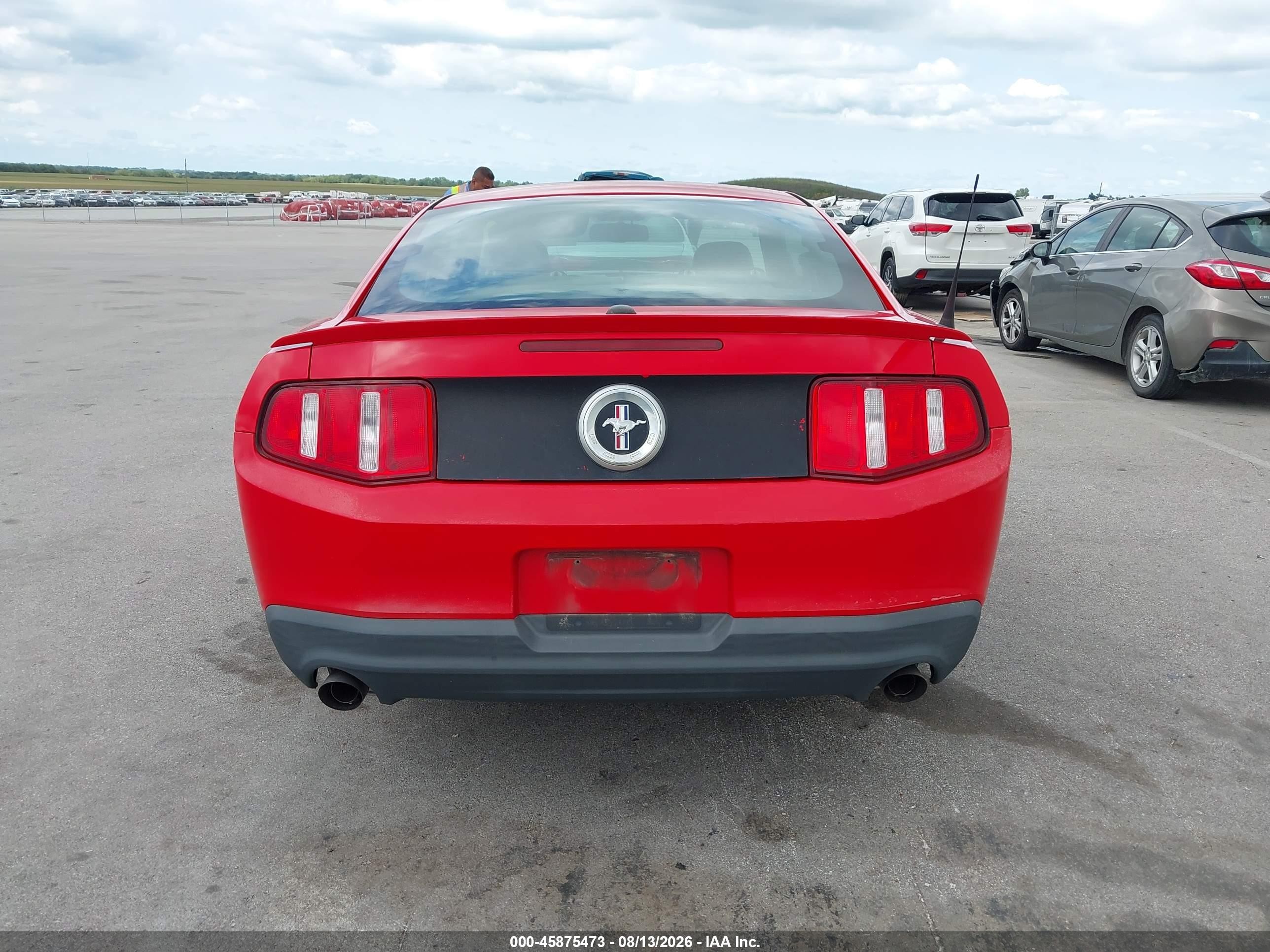 2011 Ford Mustang V6 Premium Red vin: 1ZVBP8AMXB5136384