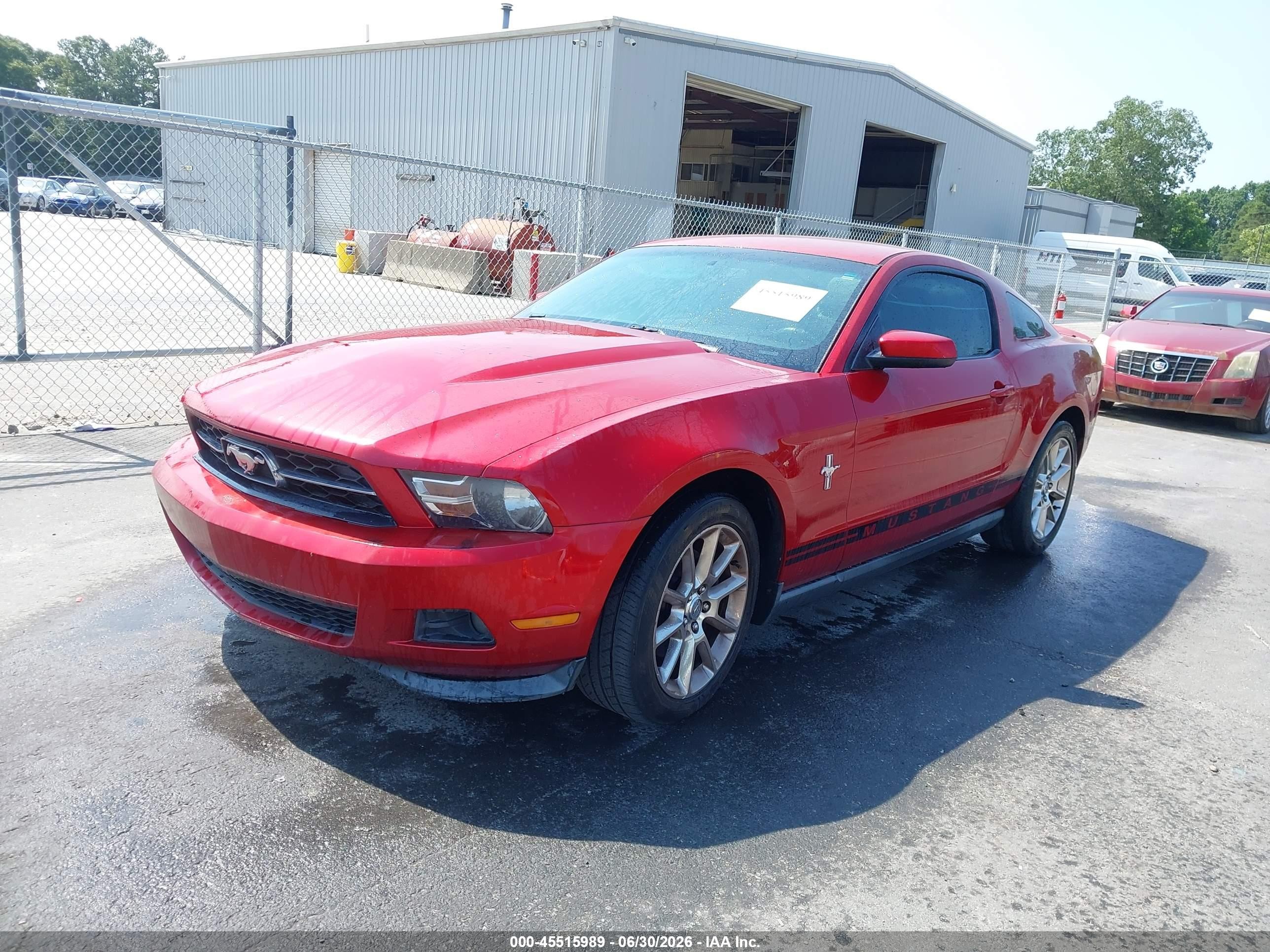 2011 Ford Mustang V6 Premium Red vin: 1ZVBP8AMXB5144503