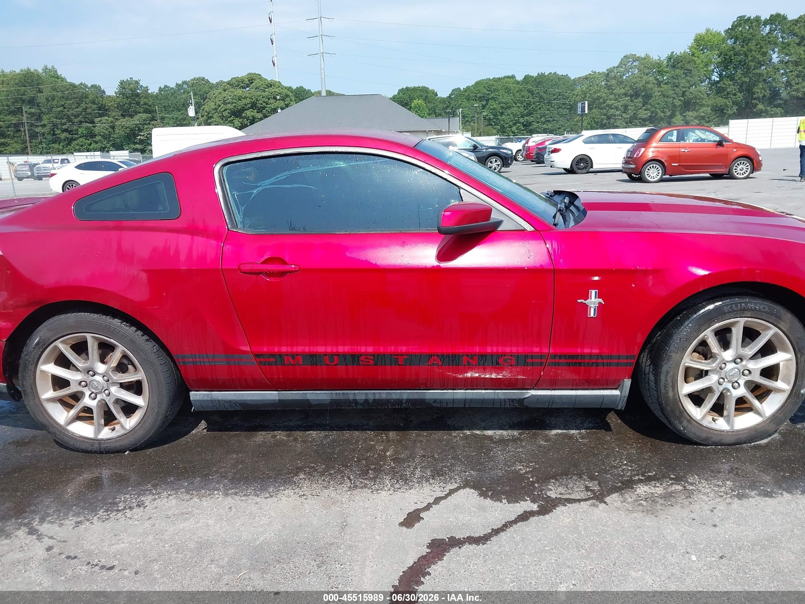 2011 Ford Mustang V6 Premium Red vin: 1ZVBP8AMXB5144503