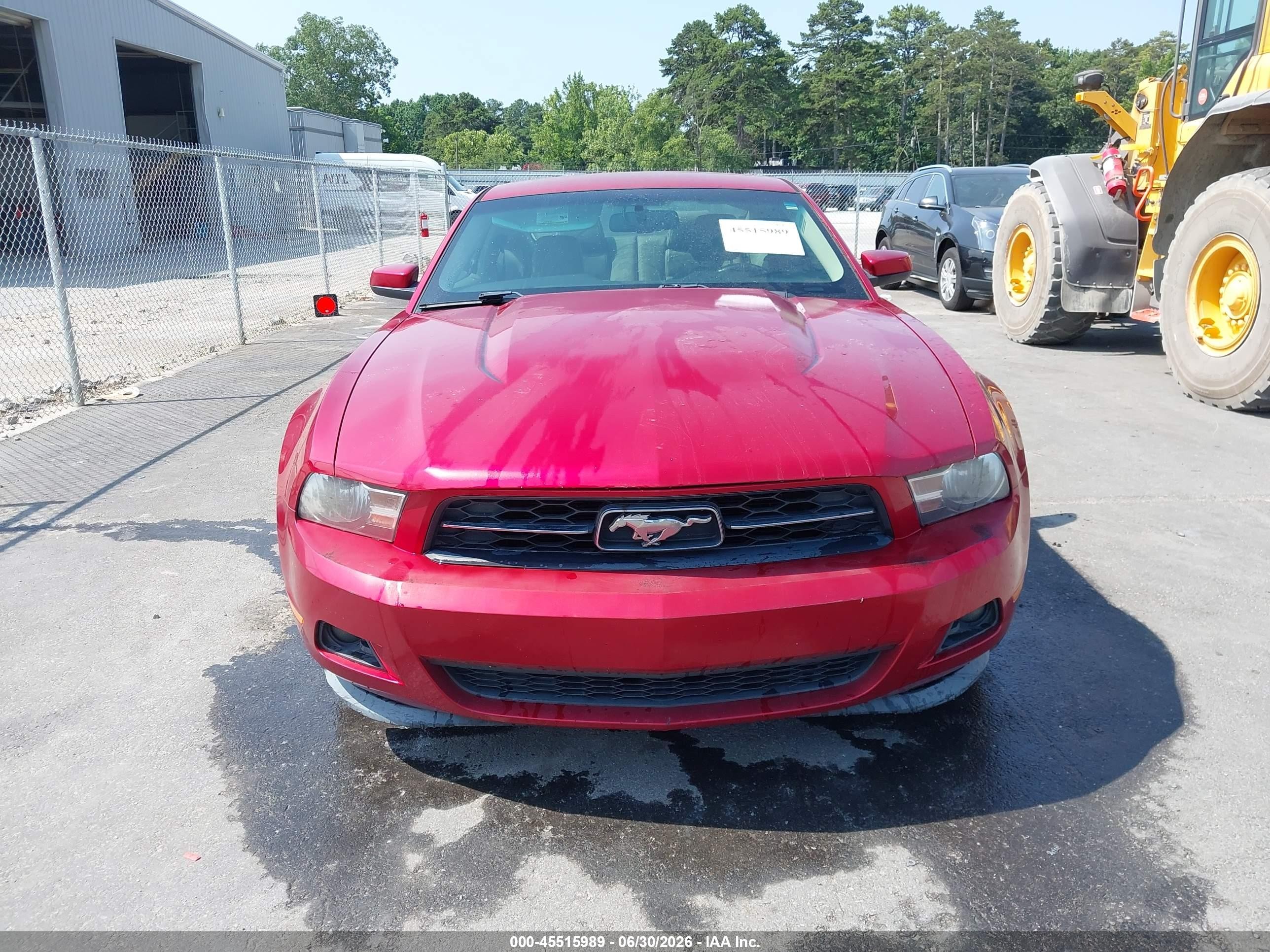 2011 Ford Mustang V6 Premium Red vin: 1ZVBP8AMXB5144503