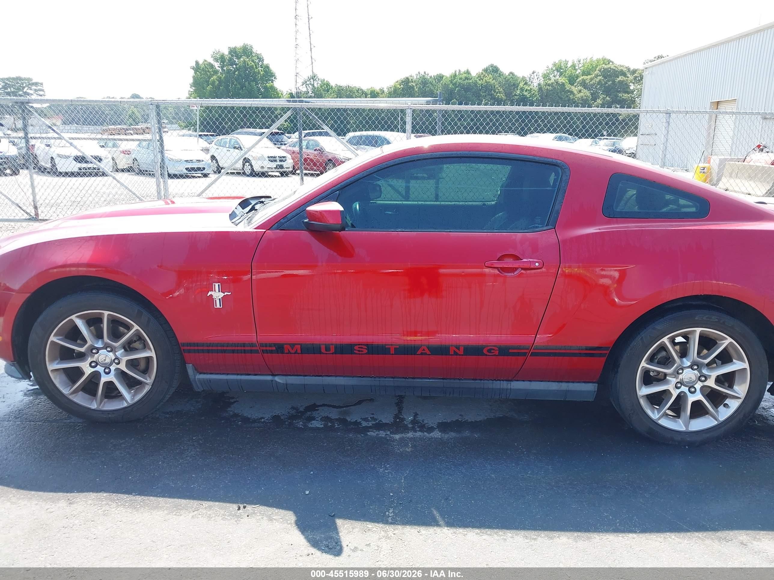 2011 Ford Mustang V6 Premium Red vin: 1ZVBP8AMXB5144503