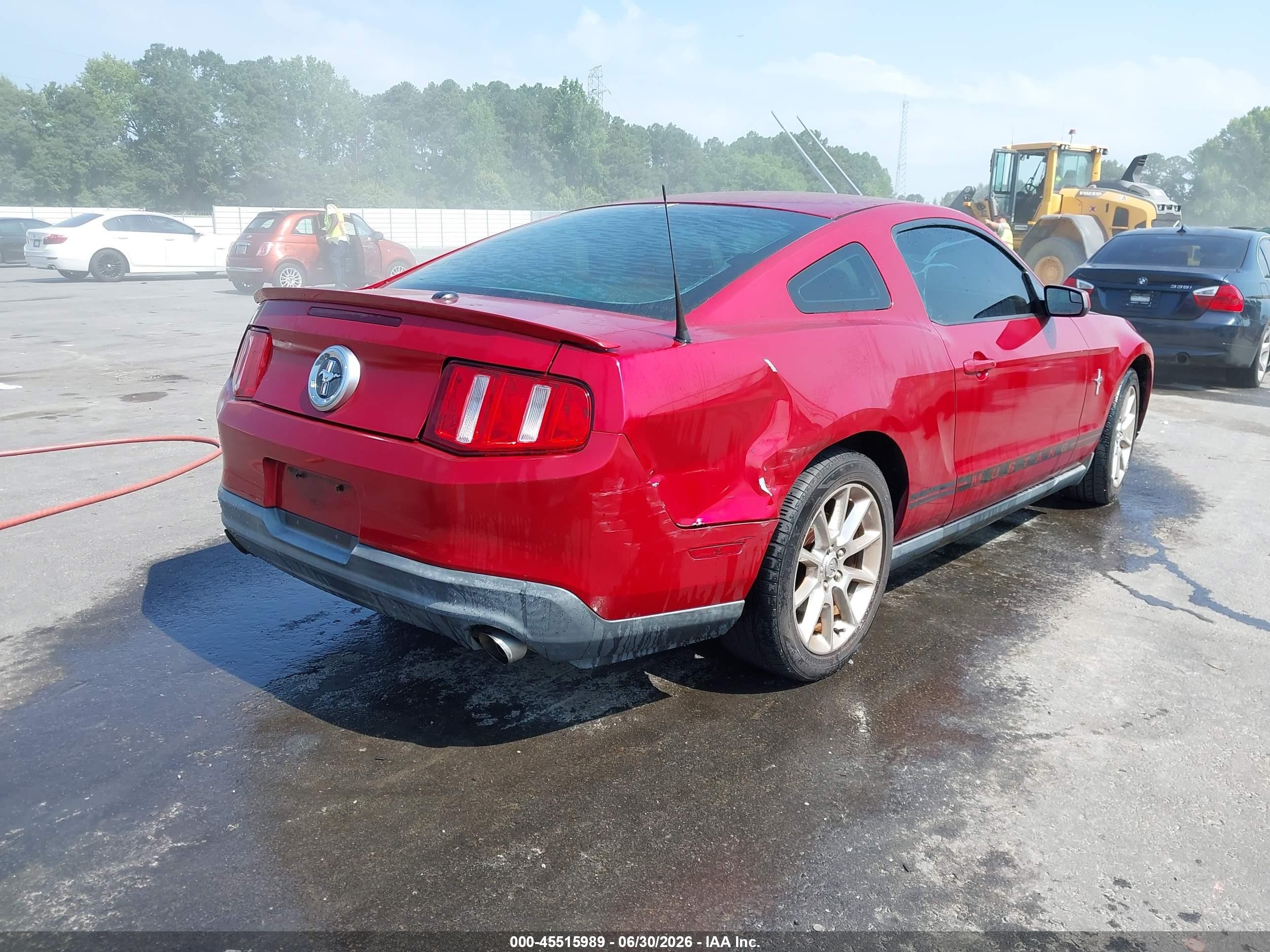 2011 Ford Mustang V6 Premium Red vin: 1ZVBP8AMXB5144503