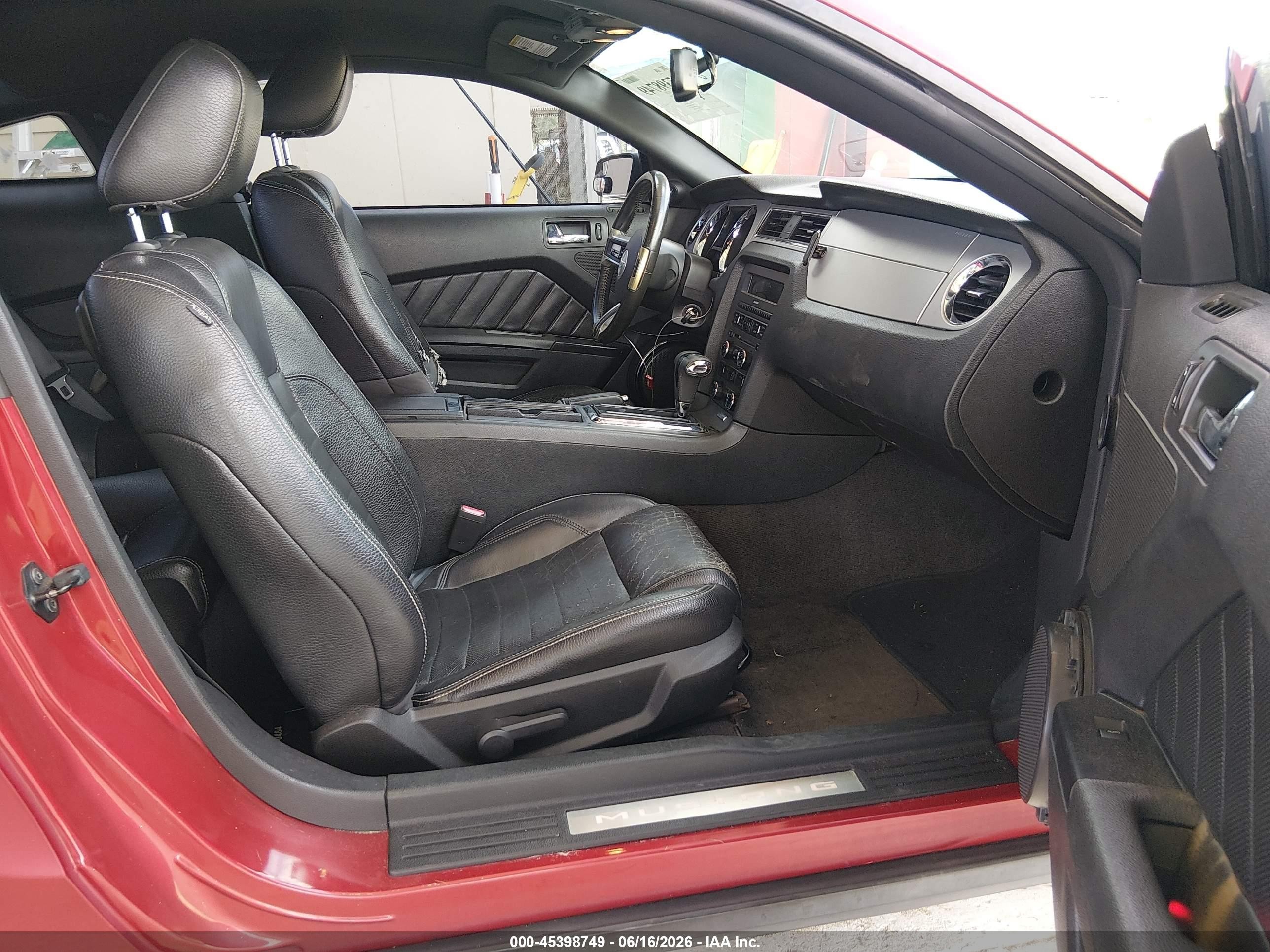 2011 Ford Mustang V6 Premium Red vin: 1ZVBP8AMXB5166002