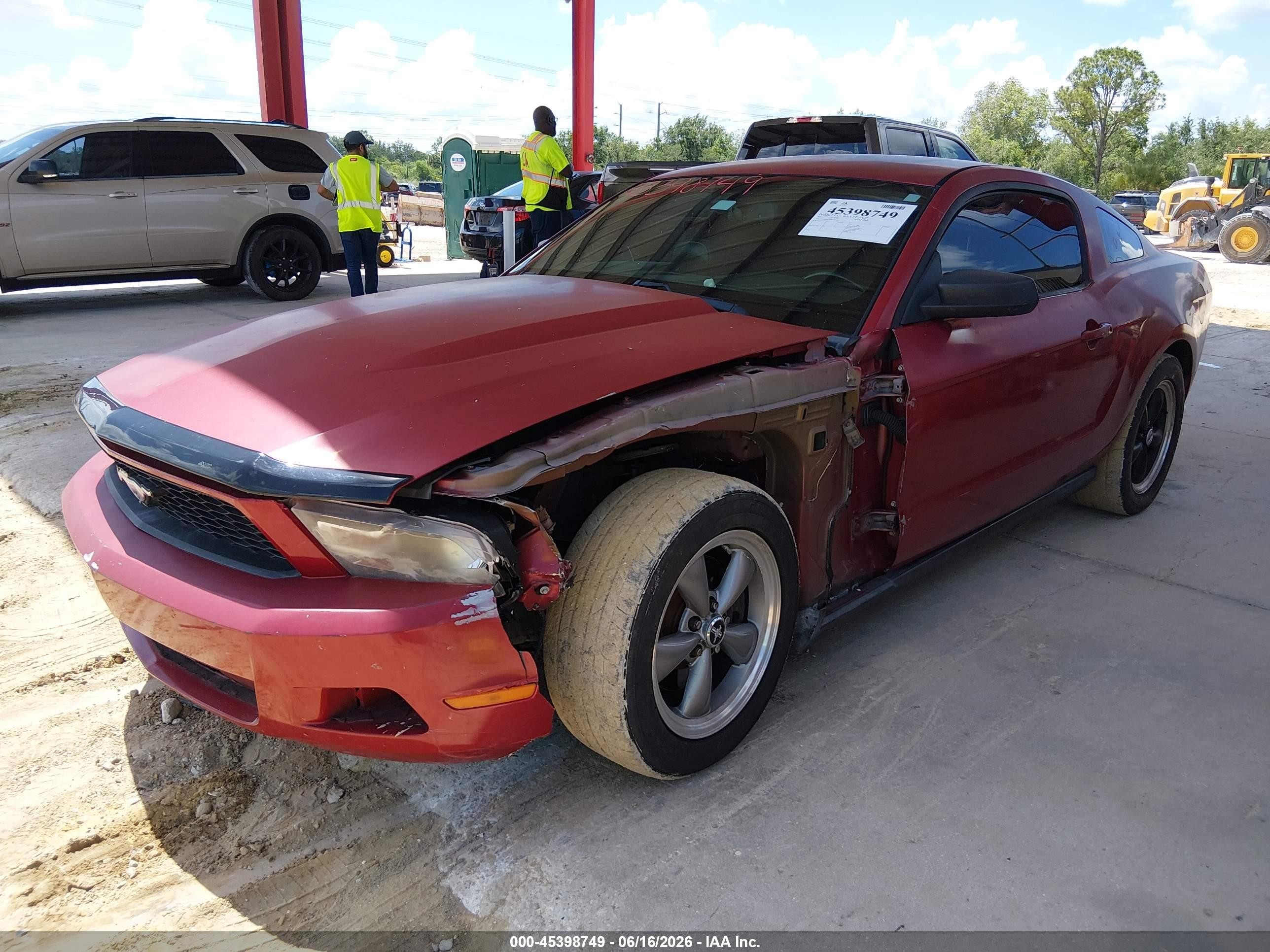 2011 Ford Mustang V6 Premium Red vin: 1ZVBP8AMXB5166002
