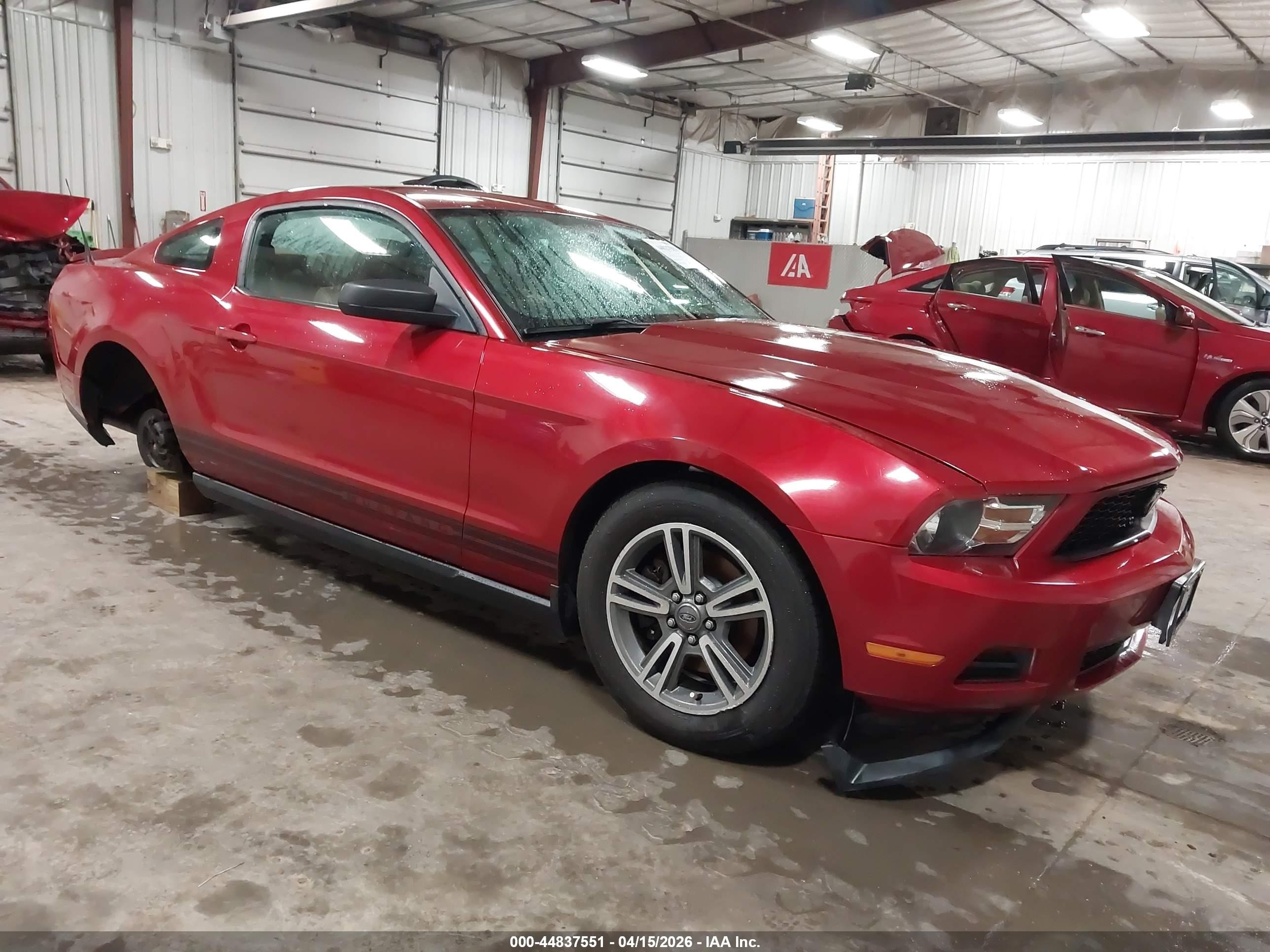 2012 Ford Mustang V6 Premium Red vin: 1ZVBP8AMXC5210856