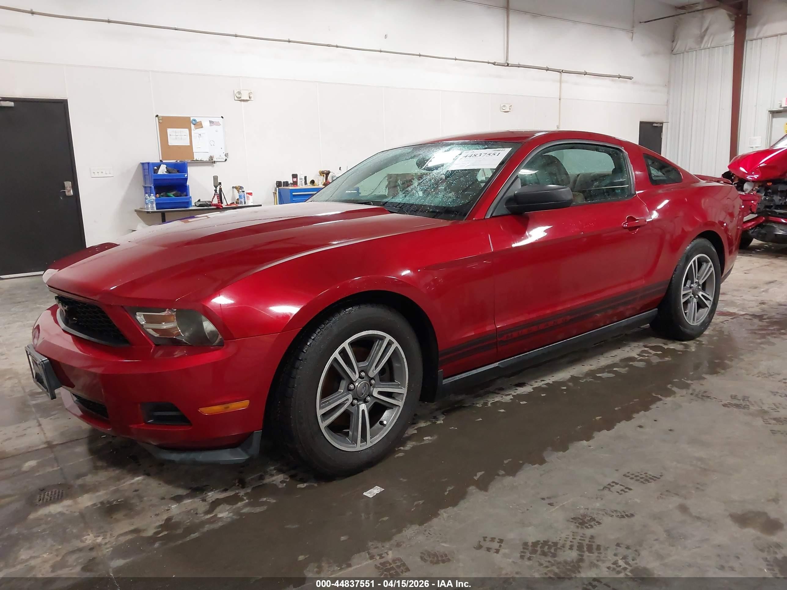 2012 Ford Mustang V6 Premium Red vin: 1ZVBP8AMXC5210856