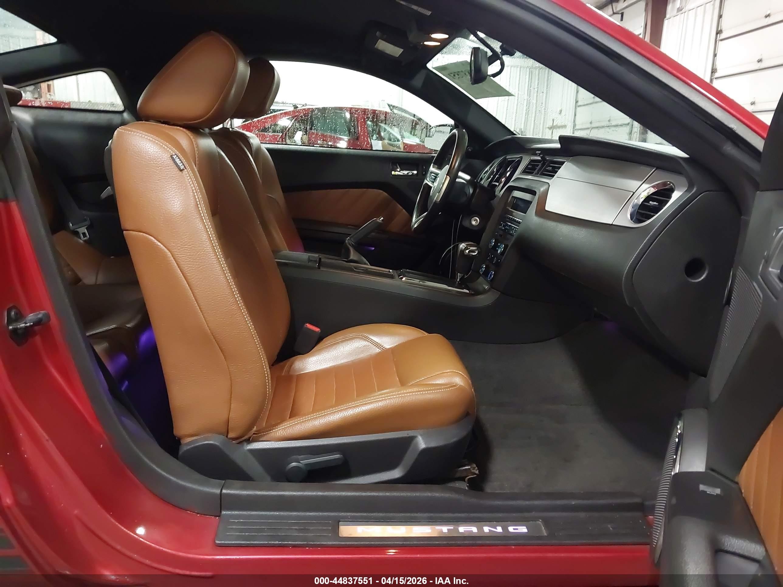 2012 Ford Mustang V6 Premium Red vin: 1ZVBP8AMXC5210856